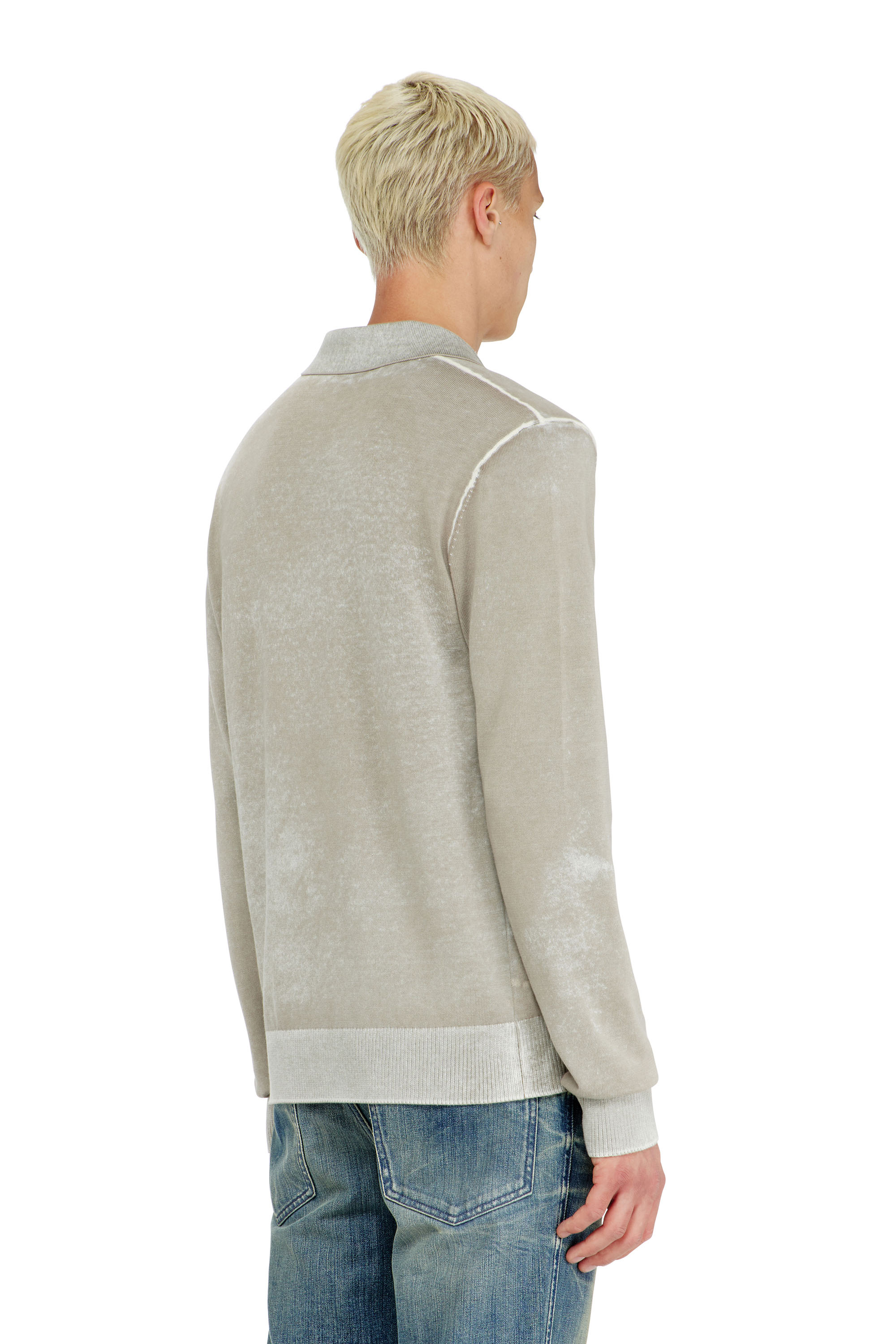 Diesel - K-LAWRENCE, Pull polo avec impression invers&eacute;e d&eacute;lav&eacute;e Homme in ToBeDefined - 4