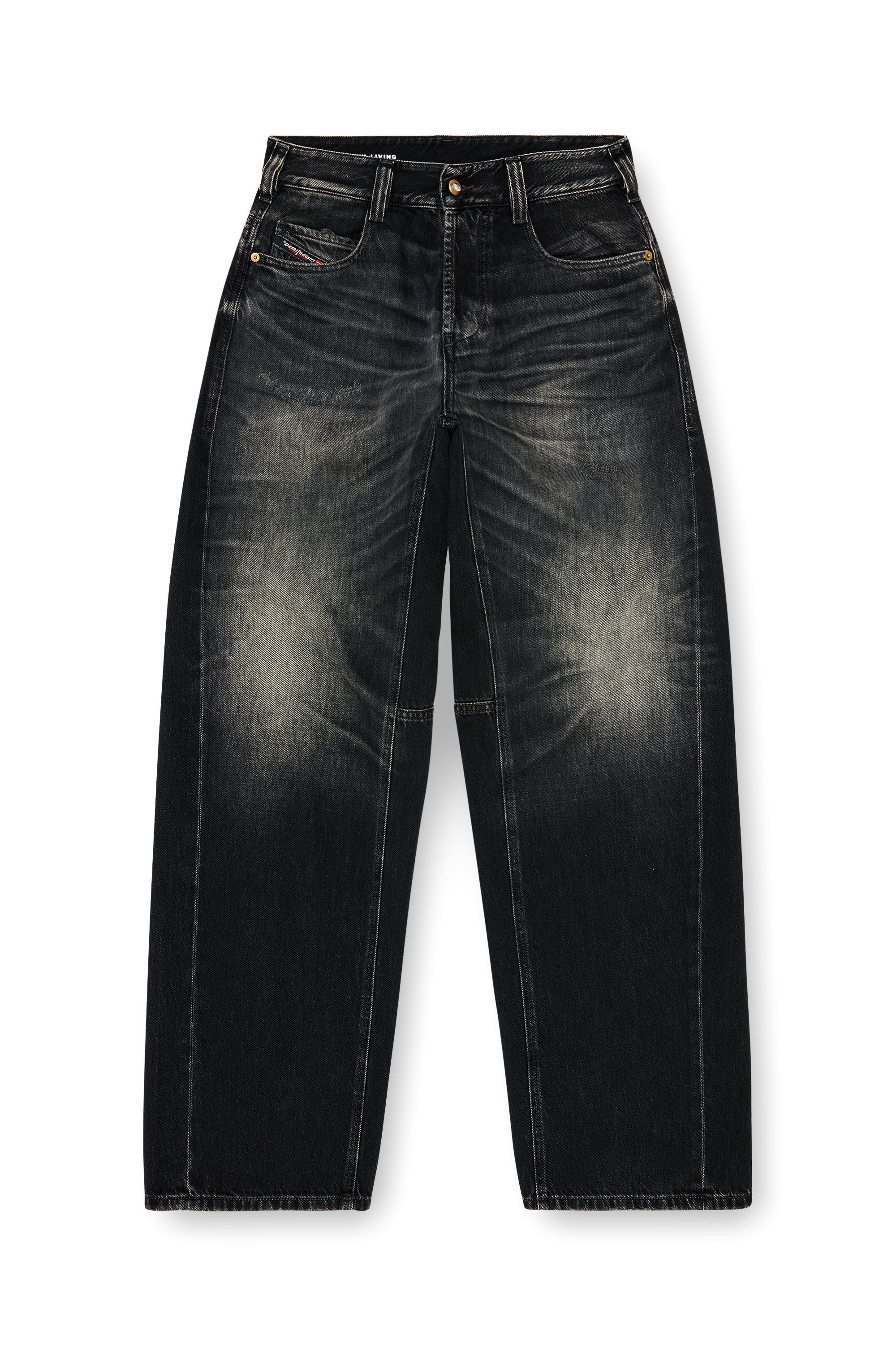Diesel - Relaxed Jeans 1997 D-Enim-M 09P65 Mixte, Noir/Gris fonc&eacute; - Image 3