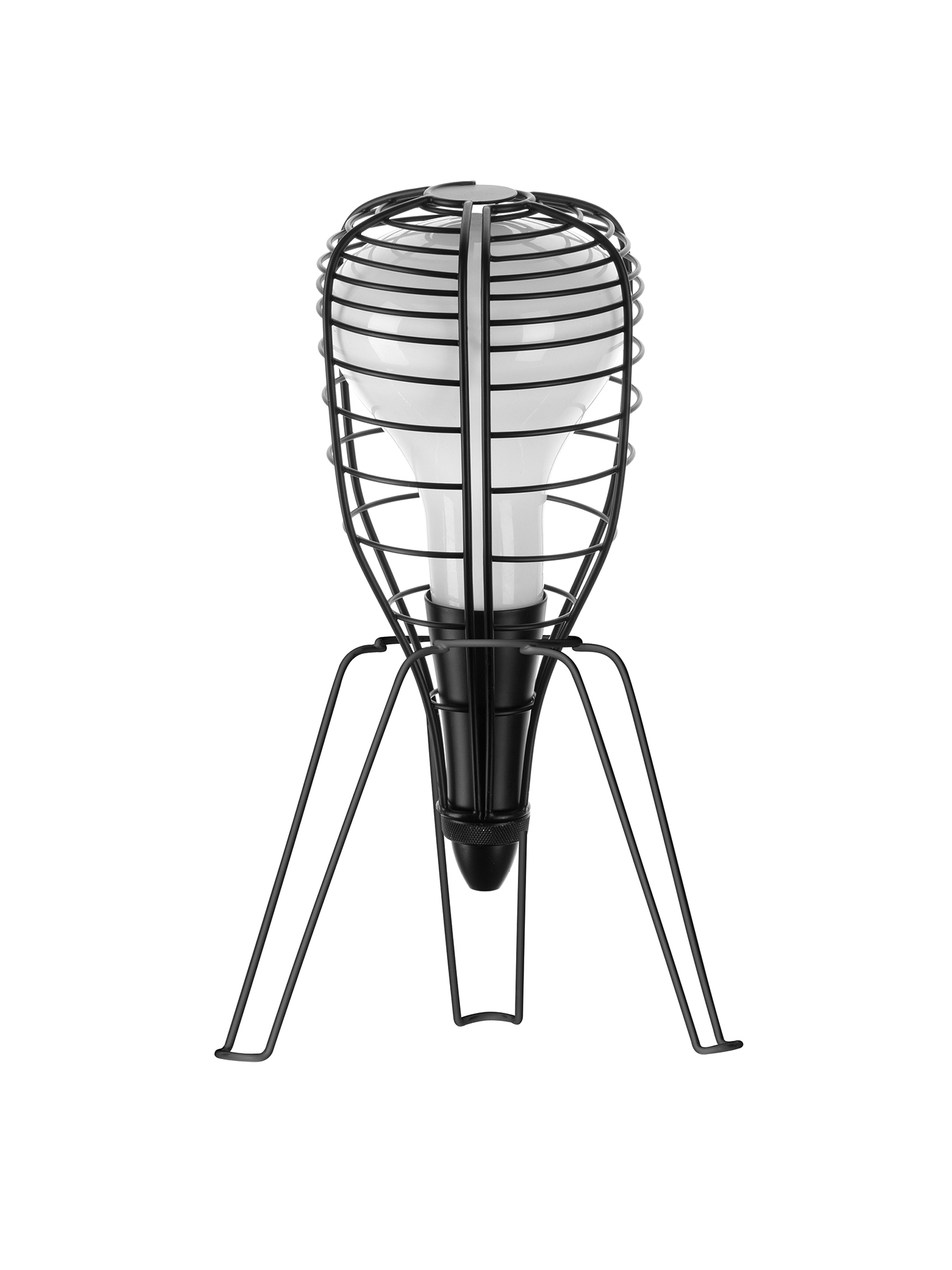 Diesel - CAGE ROCKET NERO, Unisex's Miners-inspired table lighting in Black - 1