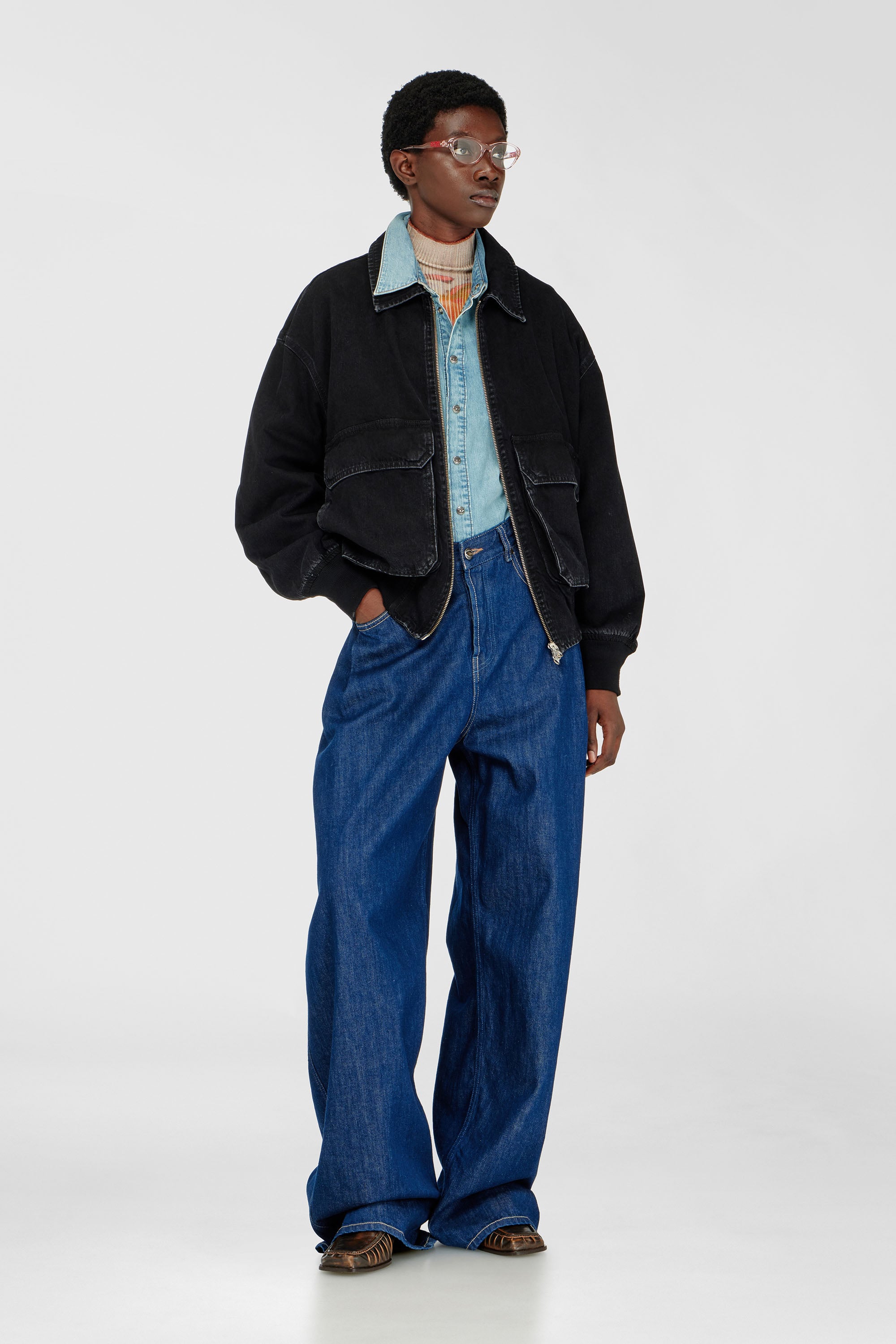 Diesel - D-KURZ, Chaqueta de mezclilla Unisex in Negro - 2
