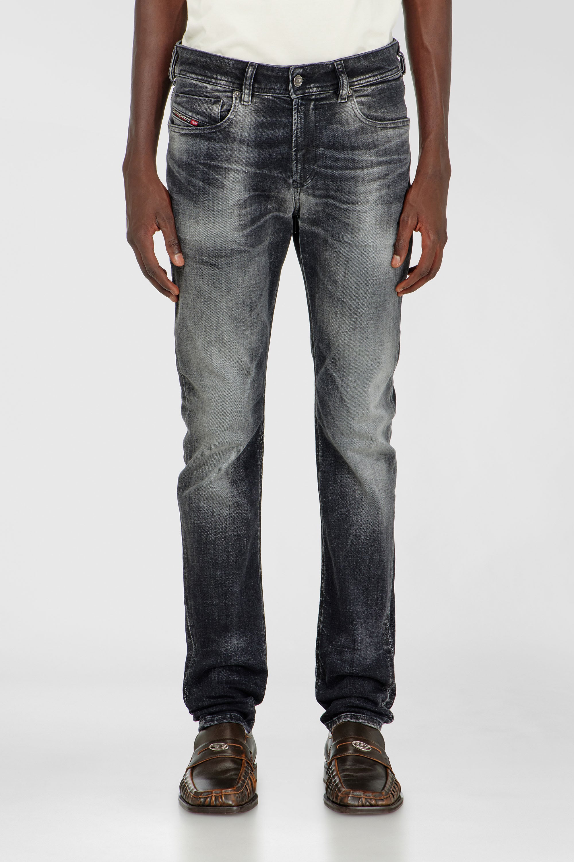 Diesel - Skinny Jeans 1979 Sleenker 09R08 Hombre, Negro/Gris oscuro - 1