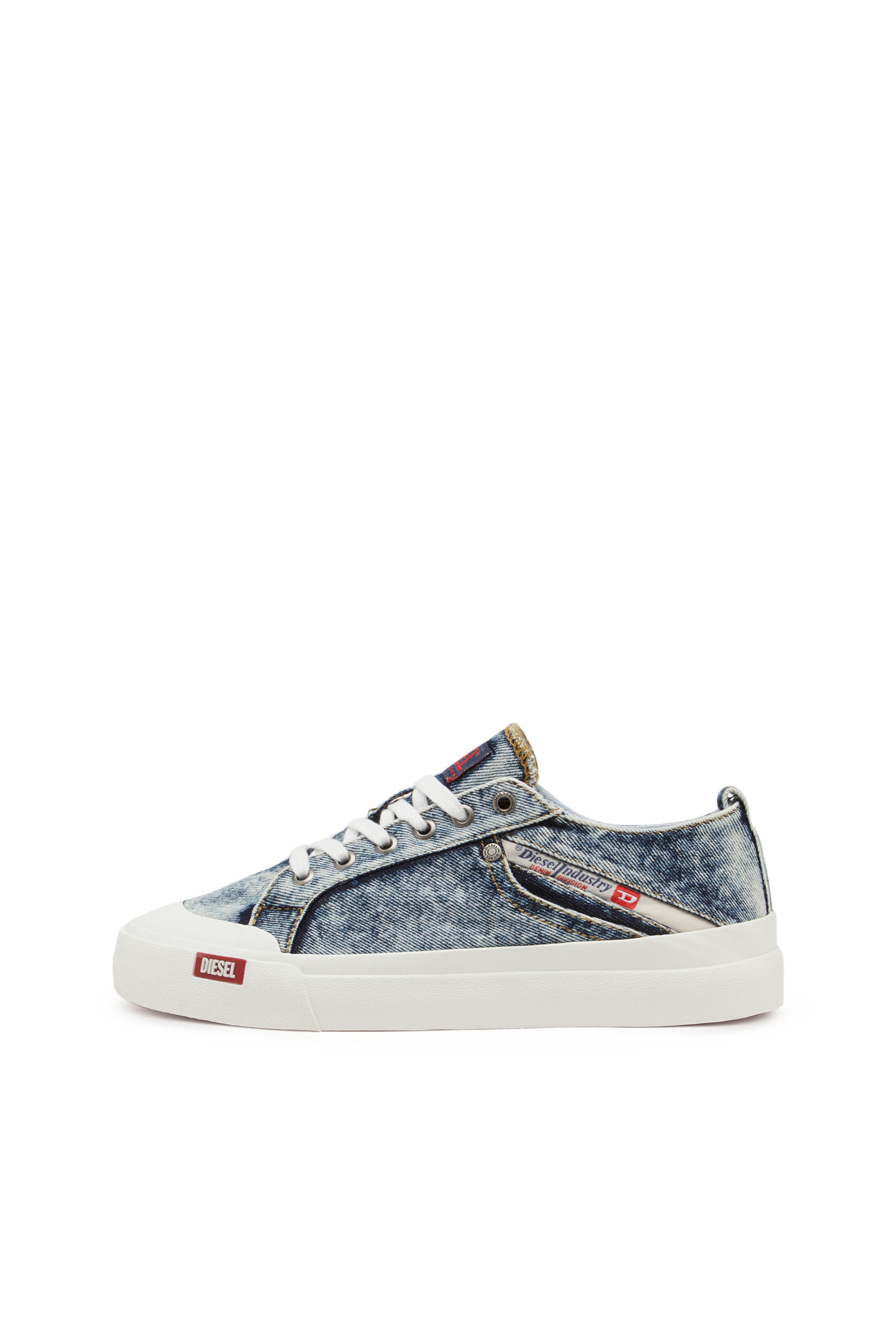 Diesel - S-ATHOS NMD LOW W, Woman's S-Athos-Denim sneakers with pocket detail in Blue - 2