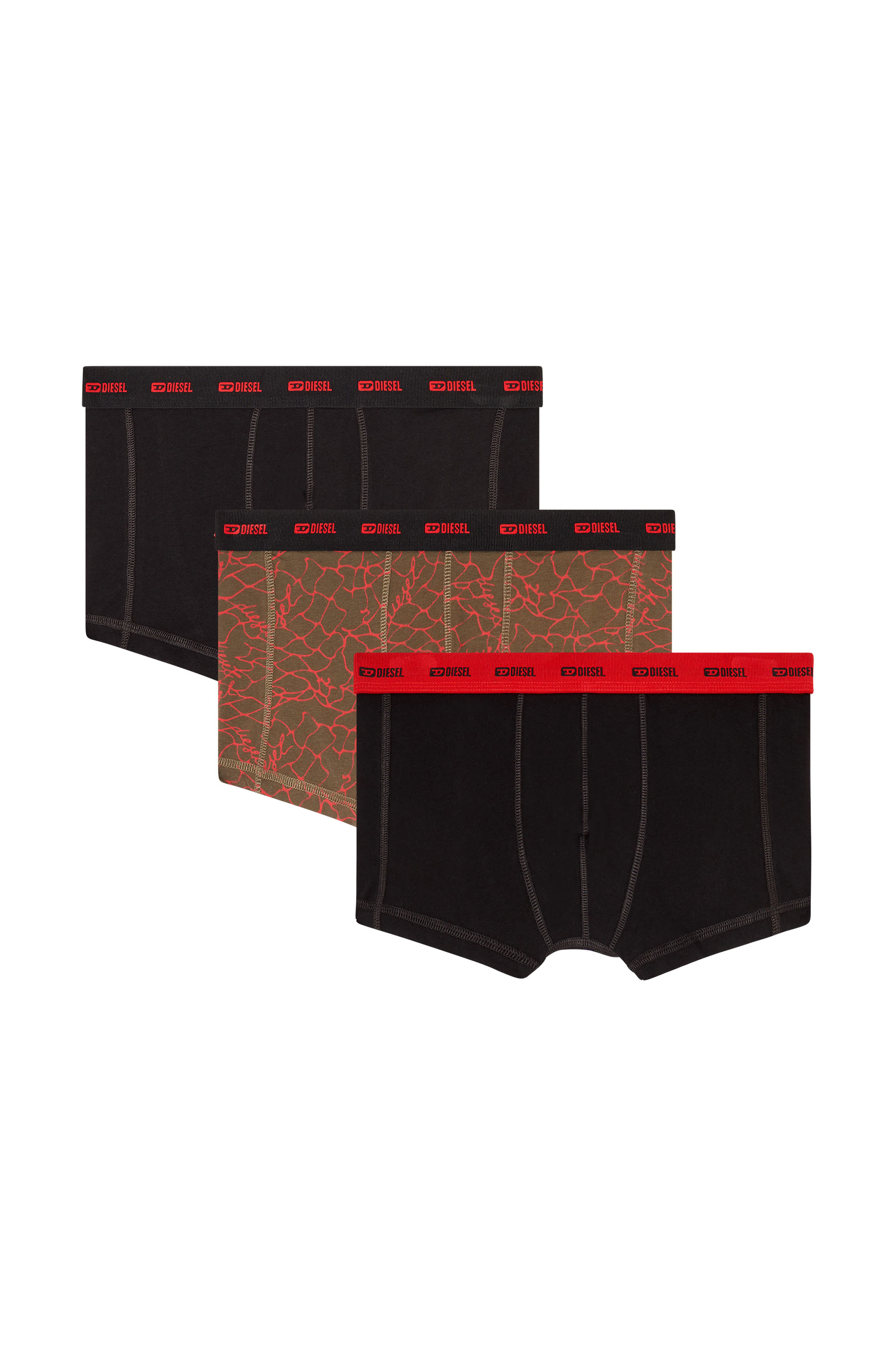 Diesel - DAMIEN-UTLT-3PACK, Male's Three-pack of trunks with graphic motif in Multicolor - 1