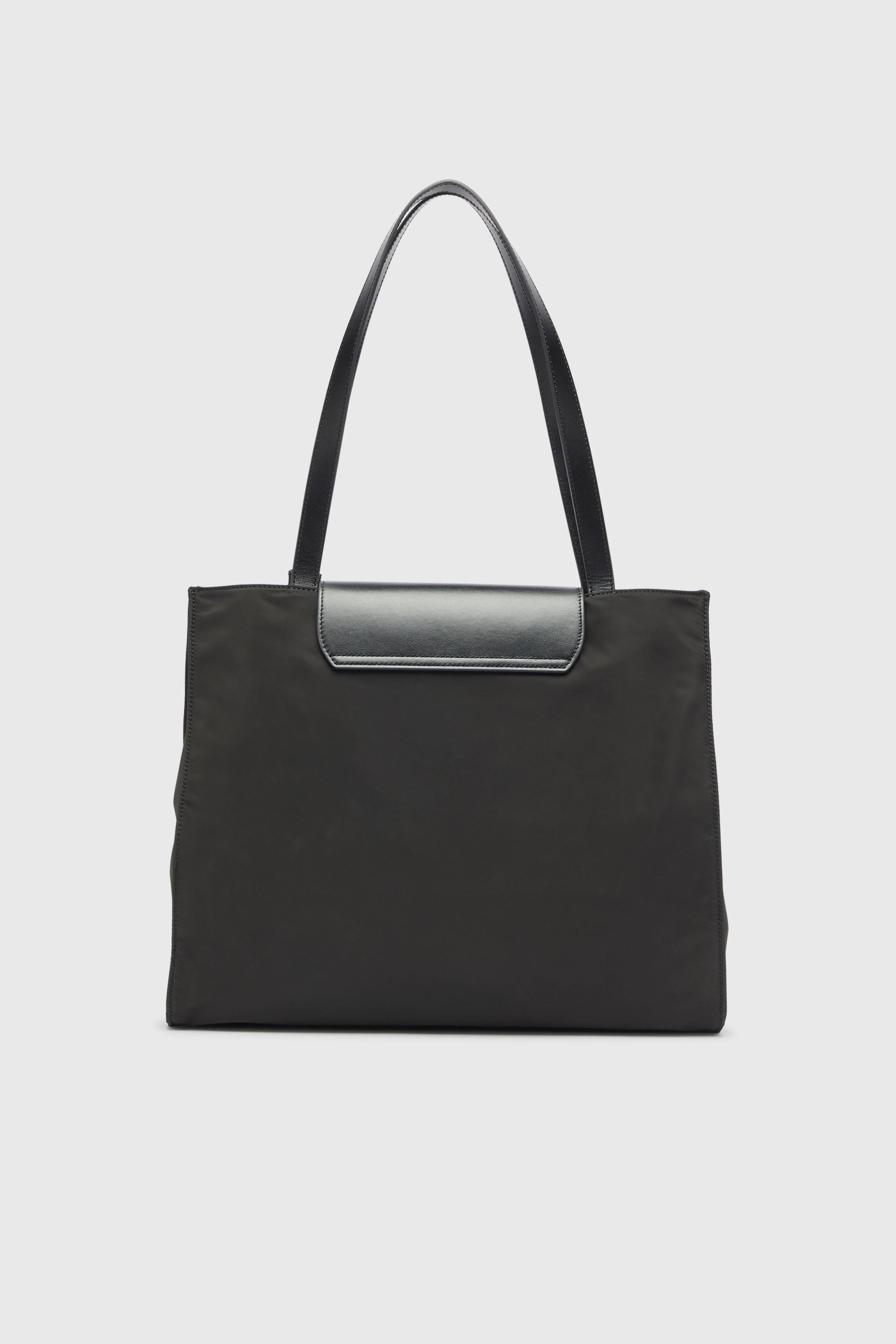 Diesel - 1DR TOTE E/W, 1DR - Bolsa de nylon con solapa de piel Unisex in Negro - 2