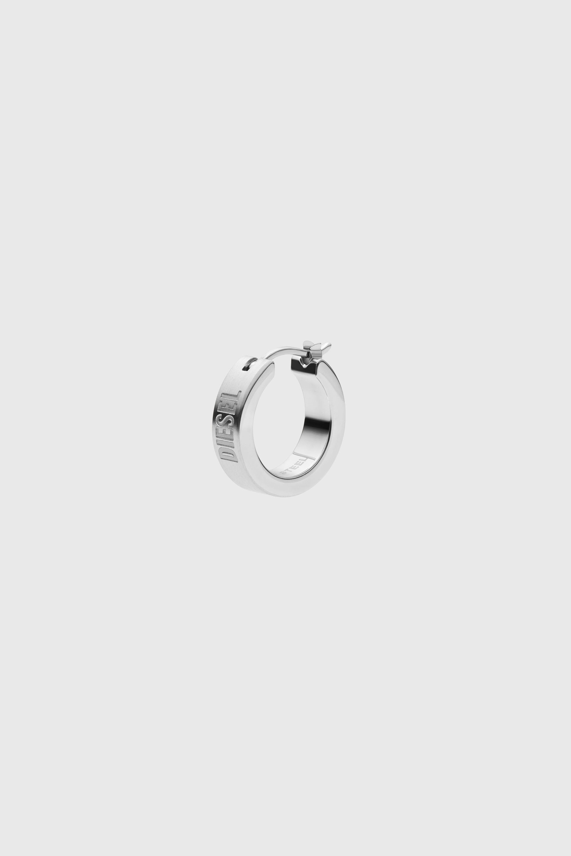 Diesel - DX1639040 JEWELLERY, Unisex's Stainless steel hoop earring in Silver - 1