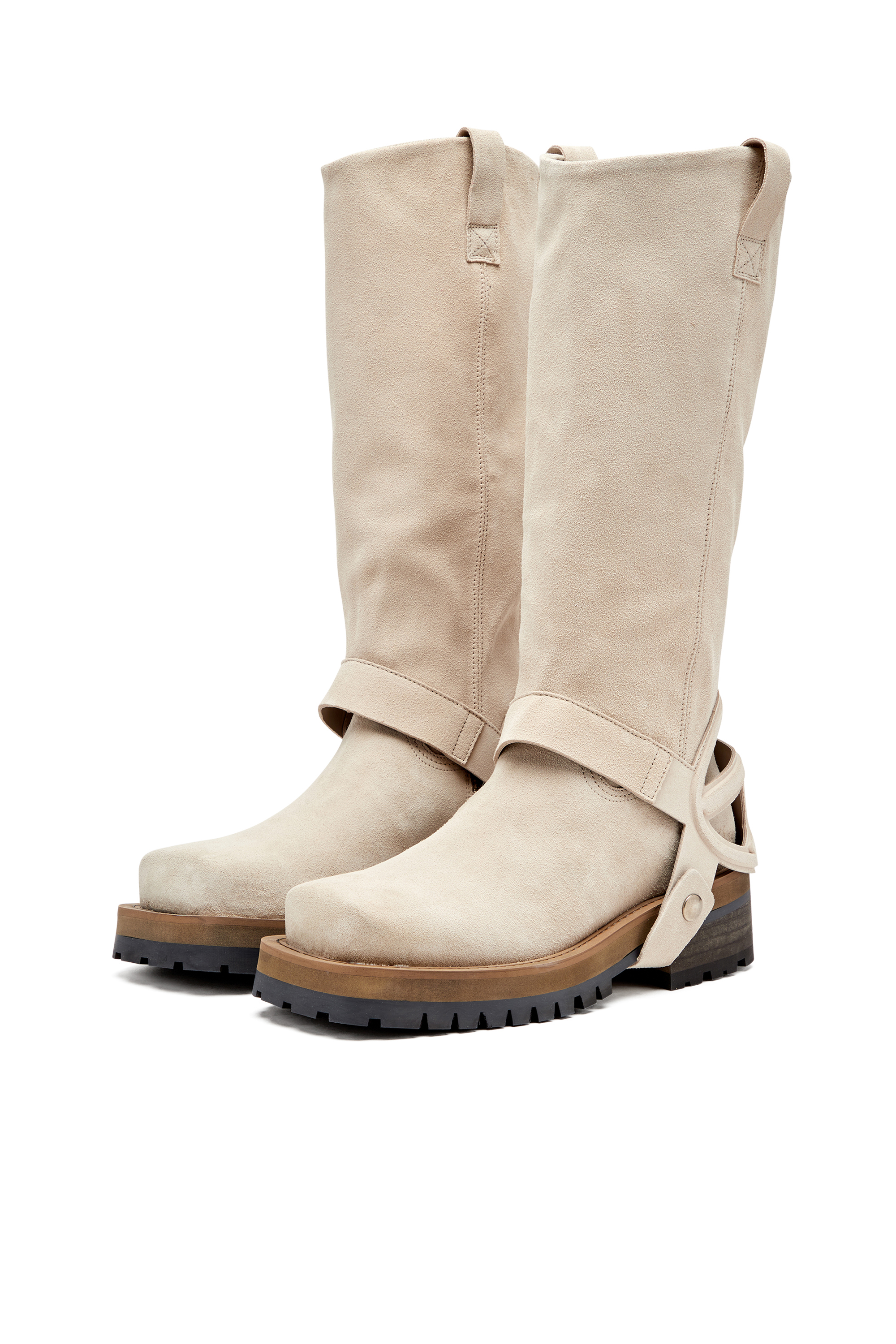 真人　ディーゼル2 Women's D-Texan-High and low Texan biker boot | Brown | Diesel