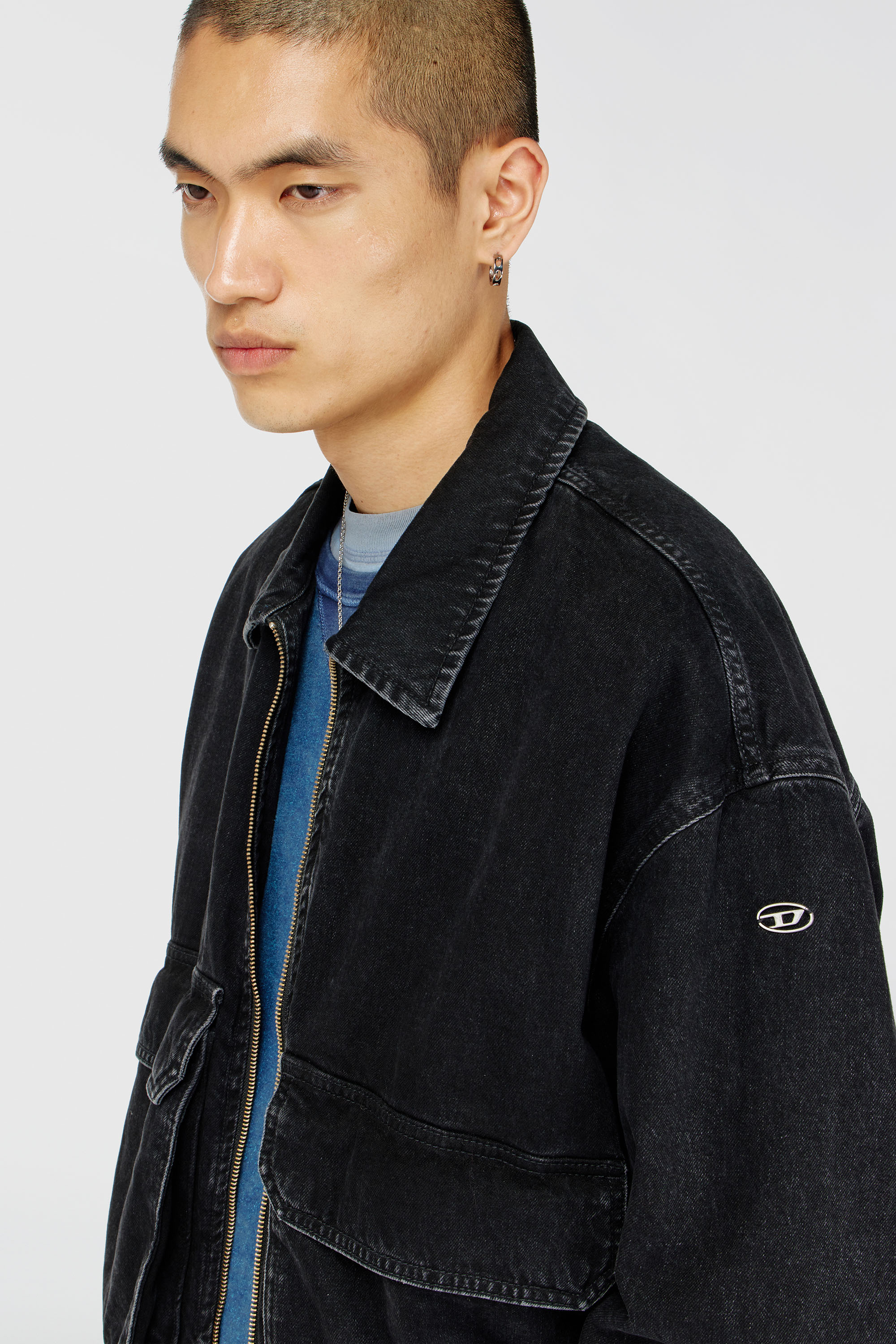 Women's Jacket in denim | Black | Diesel {{Country}}