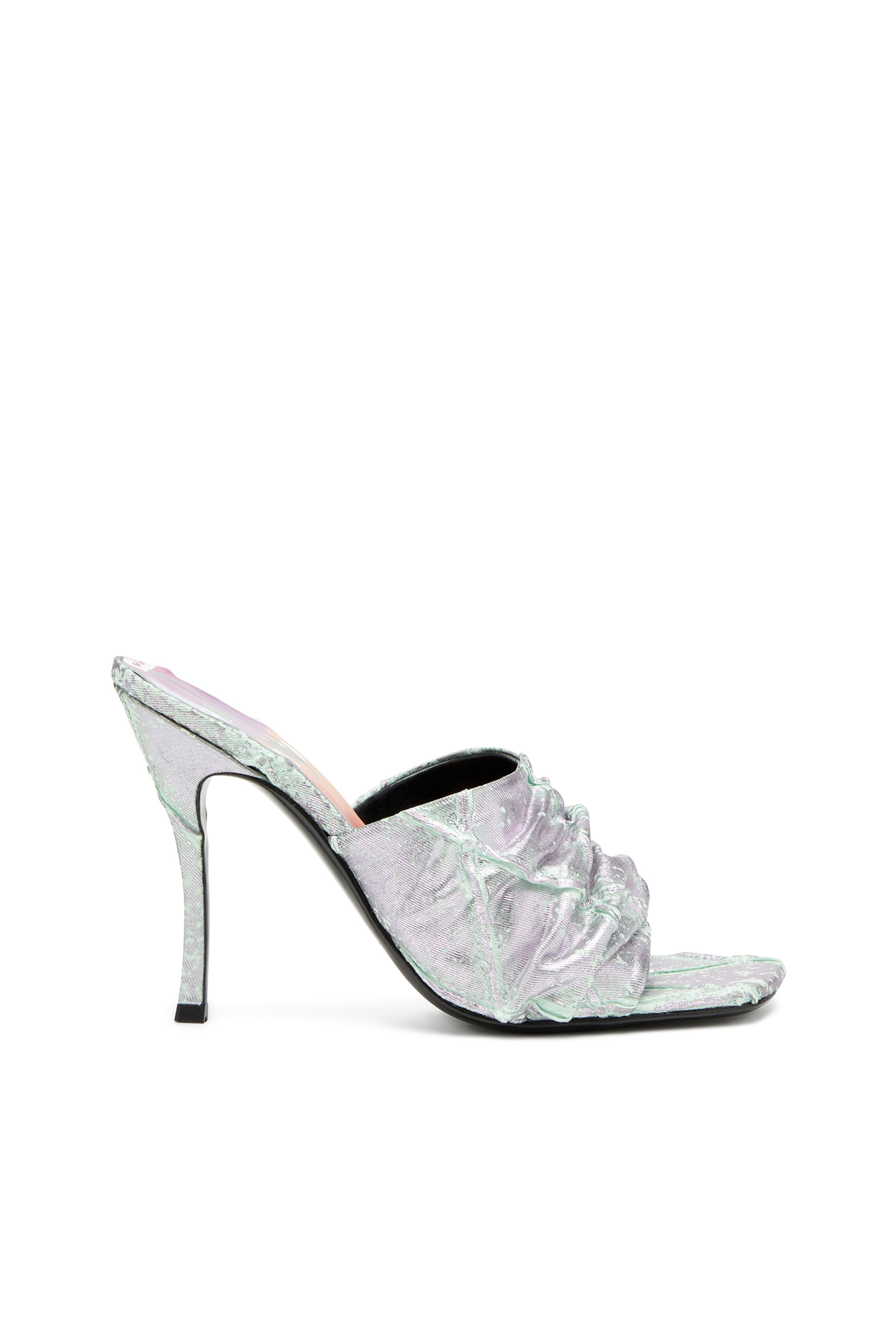 Diesel - D-SYDNEY SDL, D-Sydney-Sandales mules en denim brillant Femme in Vert - 1