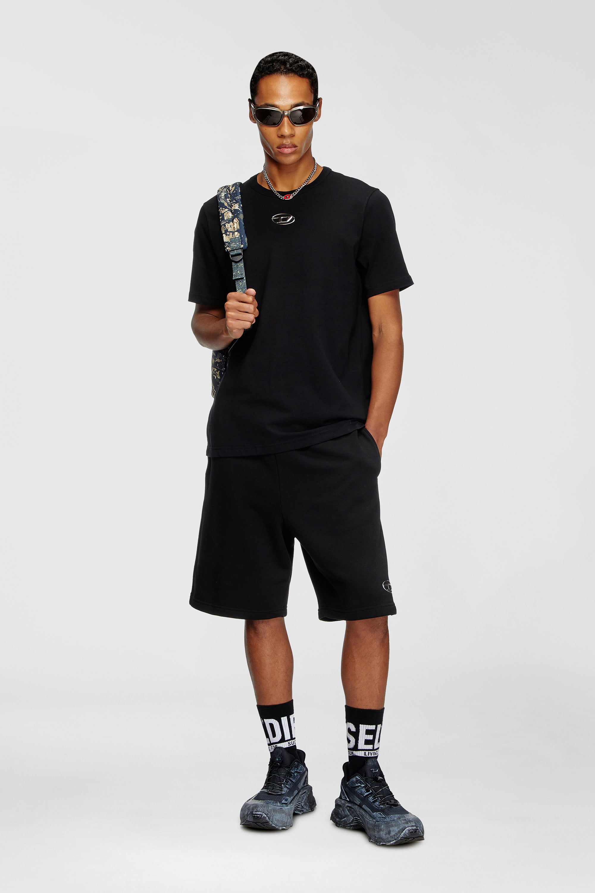 Diesel - SKM-RAY-THREEPACK, Male's Three-pack of logo cuff socks in Black/Grey - 2