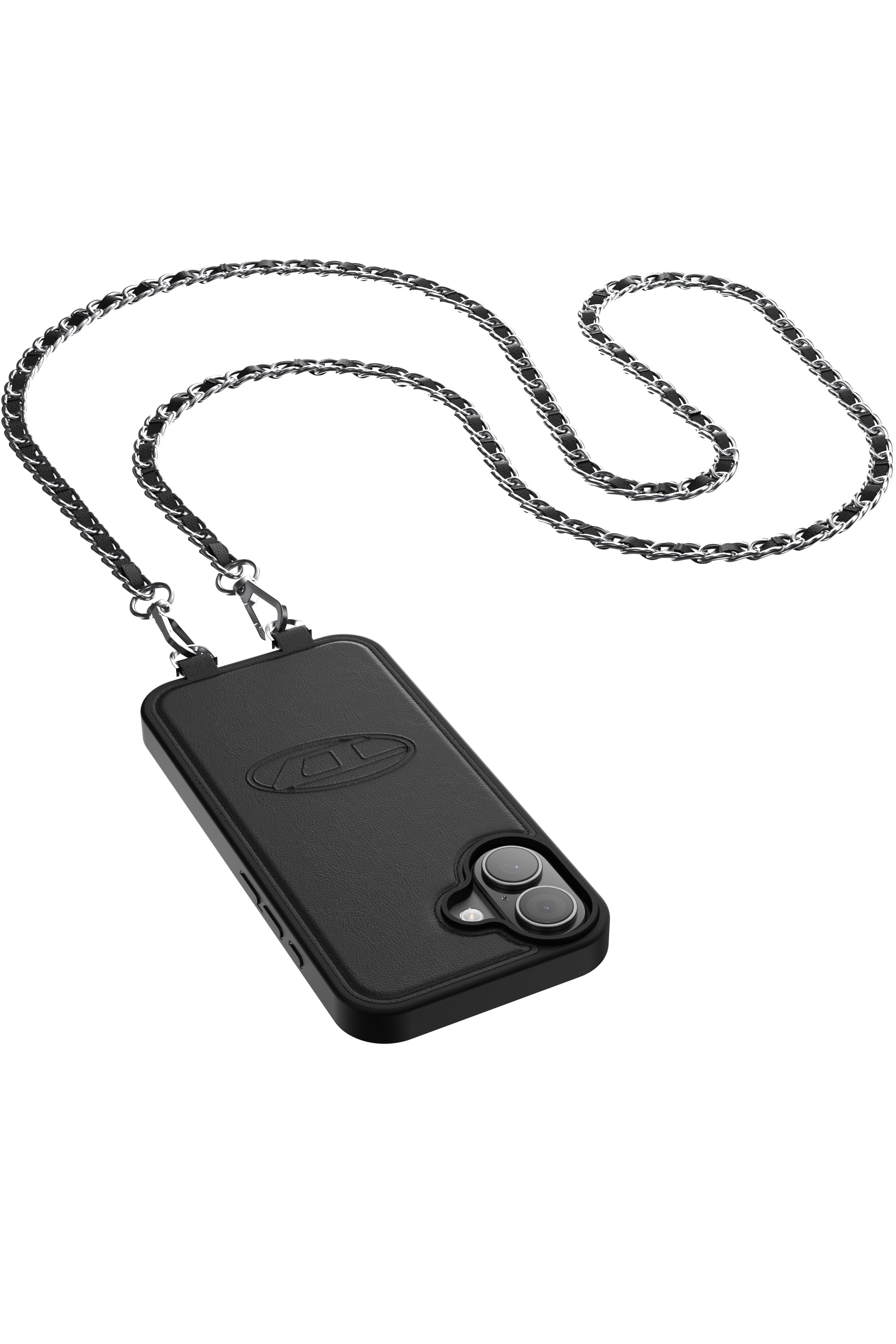 Diesel - 60661 MOULDED CASE, Unisex's Oval D case with wrist strap and MagSafe for iPhone 17 in Black - 2