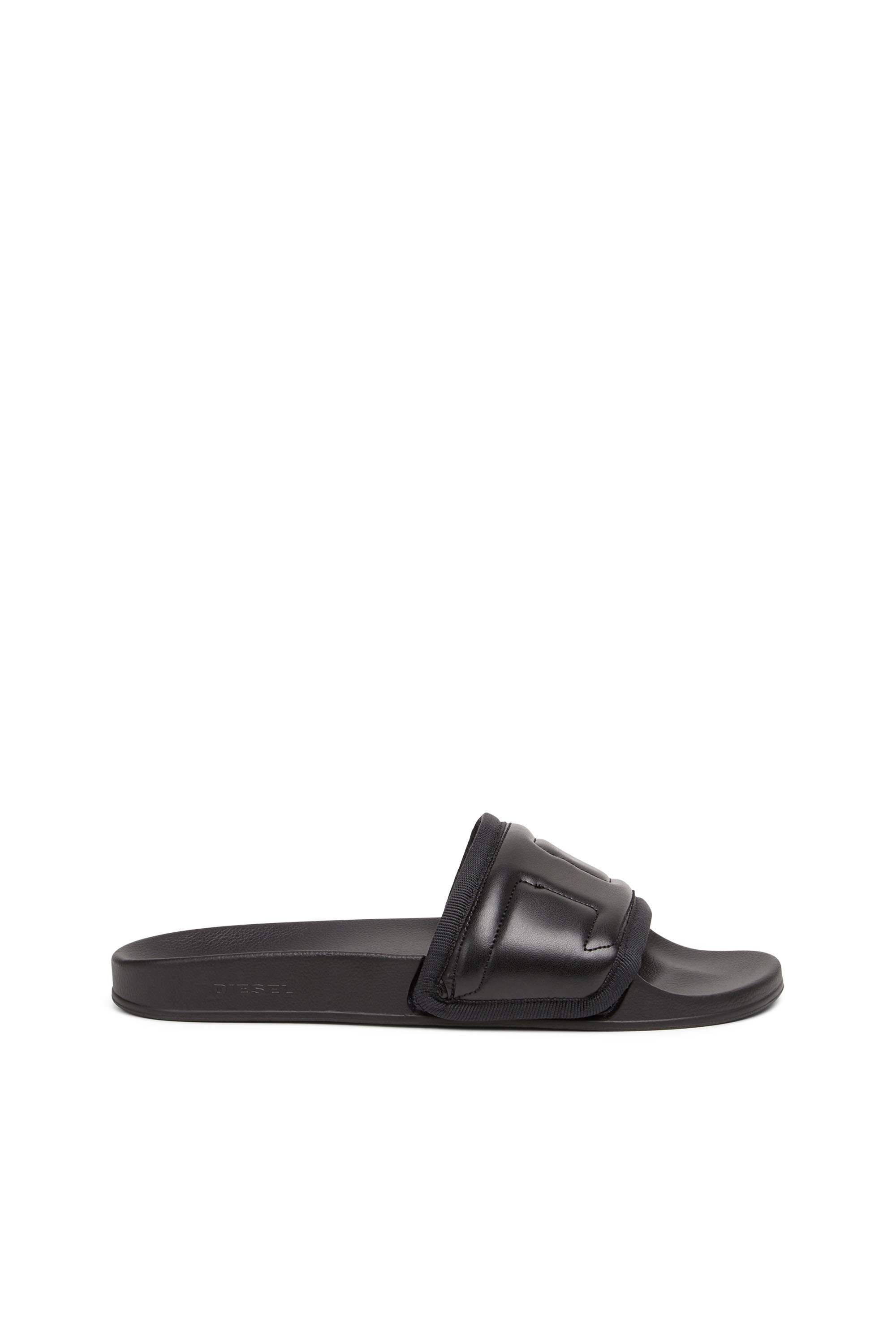 Diesel - SA-MAYEMI PUF X, Sa-Mayemi Puf X - Chanclas con logotipo D en relieve Unisex in Negro - 1