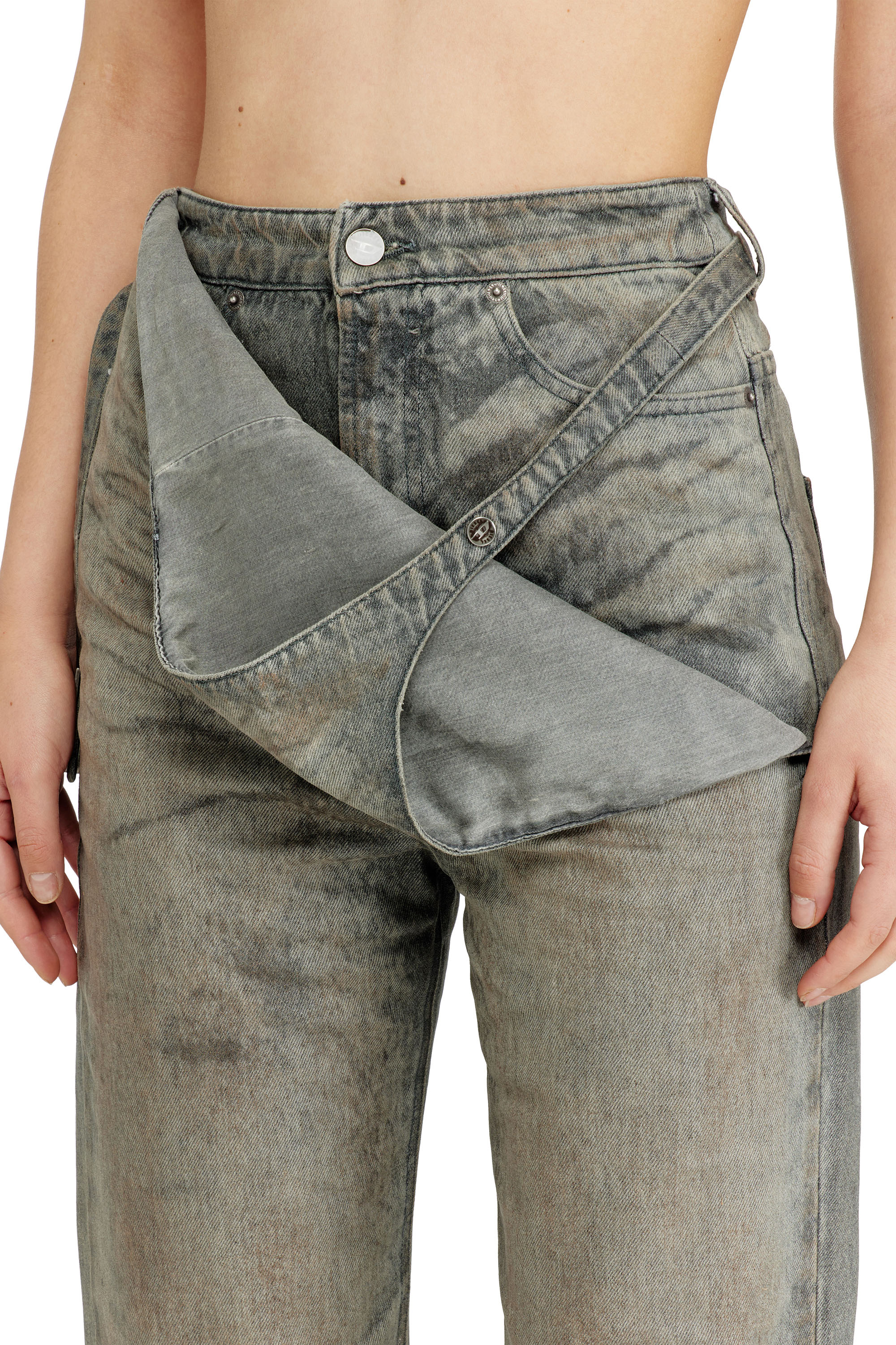 Diesel - Slim Jeans D-THALIRA 09P24 Mujer, Gris - 4