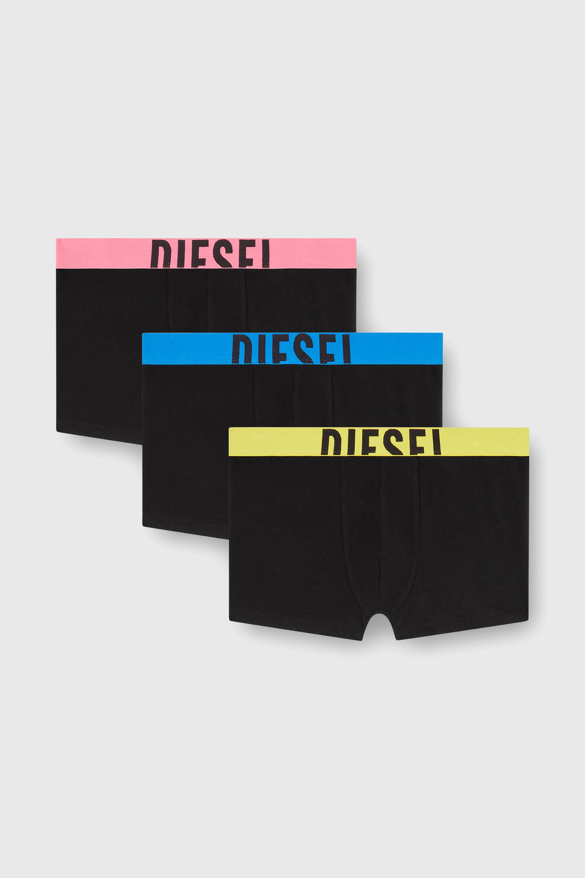 Diesel - DAMIEN-D-POP-3PACK-40, Male's Three-pack boxer briefs in stretch cotton in Black - 1