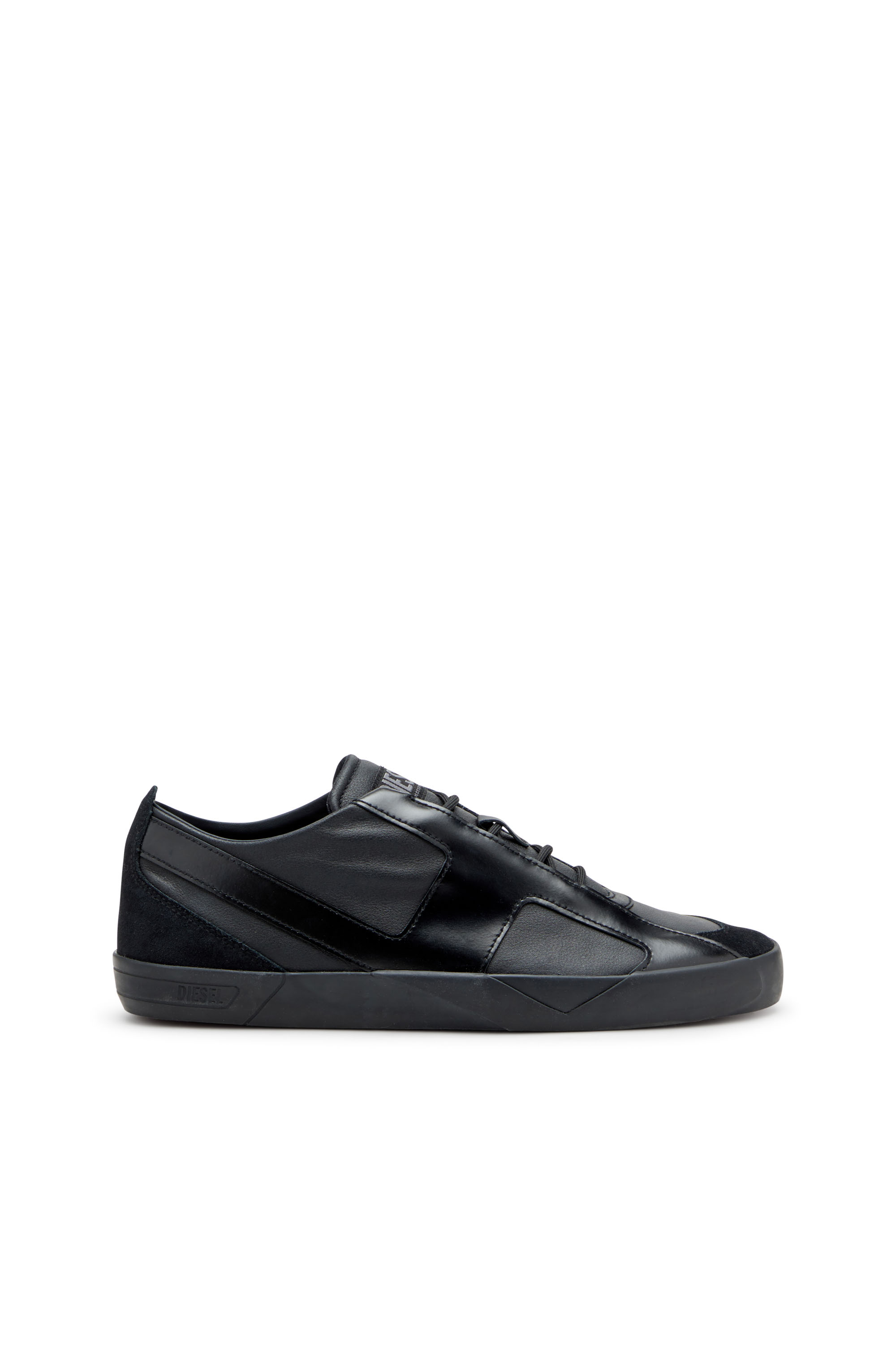 Diesel - S-SLANTE-D LOW, Male's S-Slante-D-Sneakers in suede and leather with D logo in Black - 1