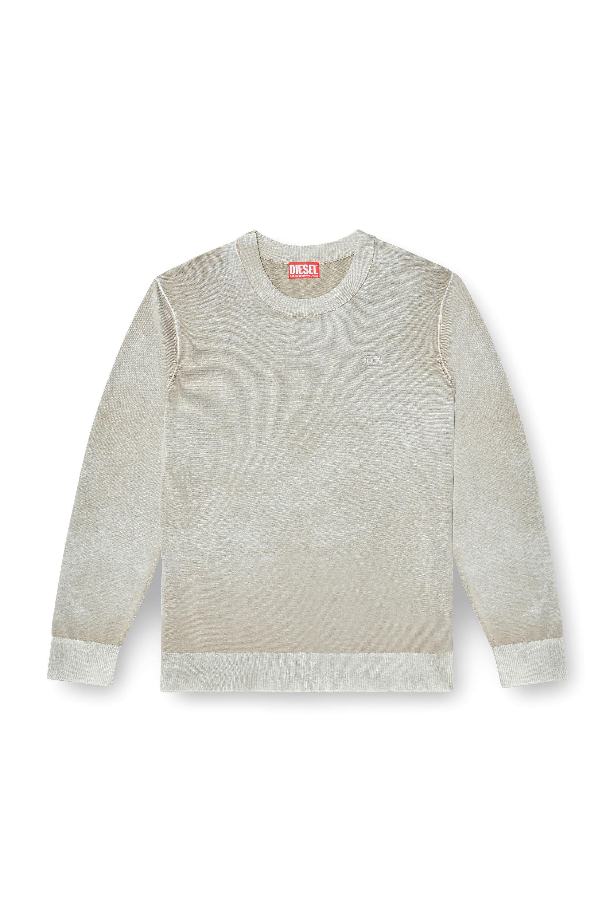 Diesel - K-LAURENT, Jersey con estampado inverso descolorido Hombre in Gris - 3