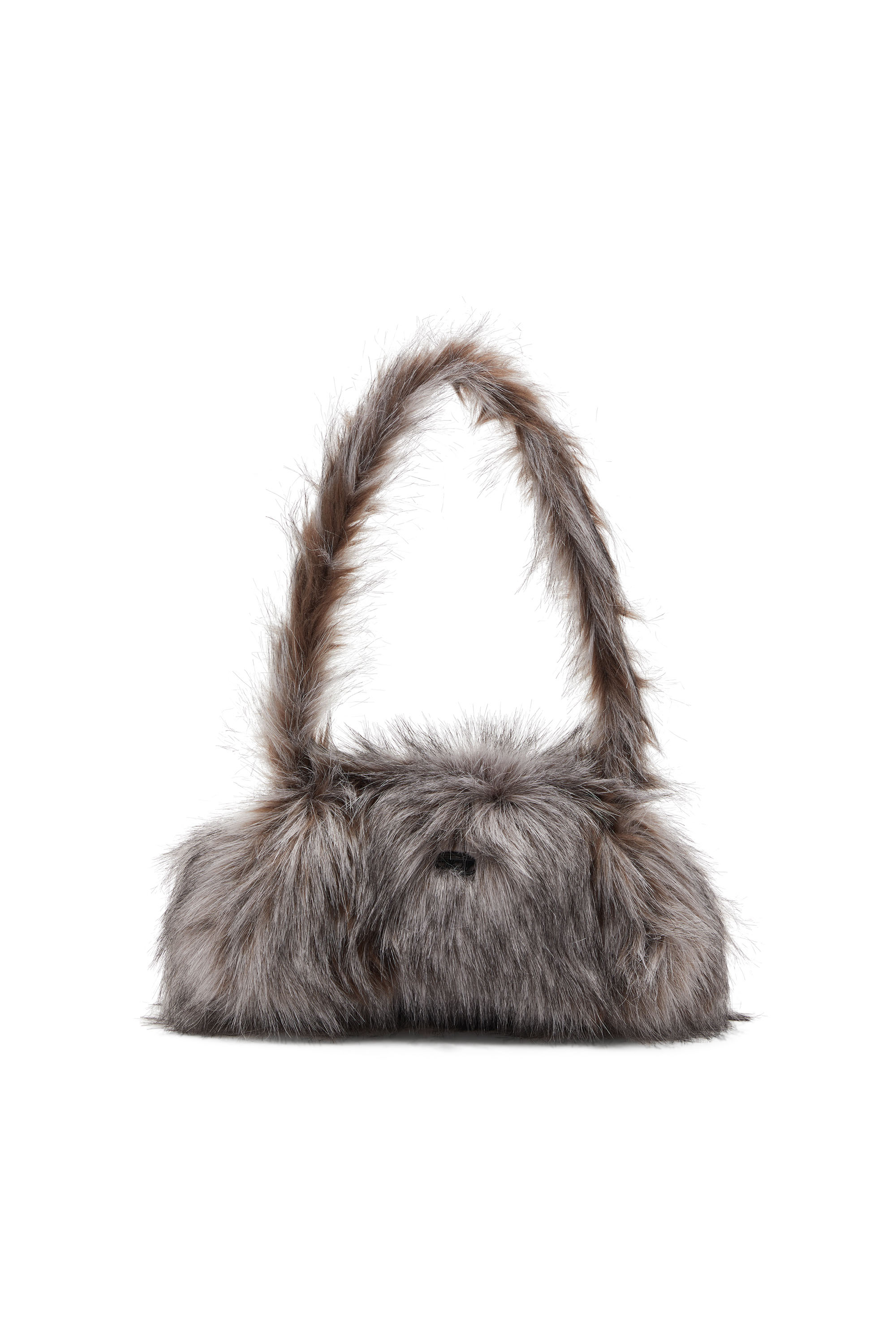 Diesel - PLAY CROSSBODY, Sac à bandoulière duveteux Femme in Gris - 1