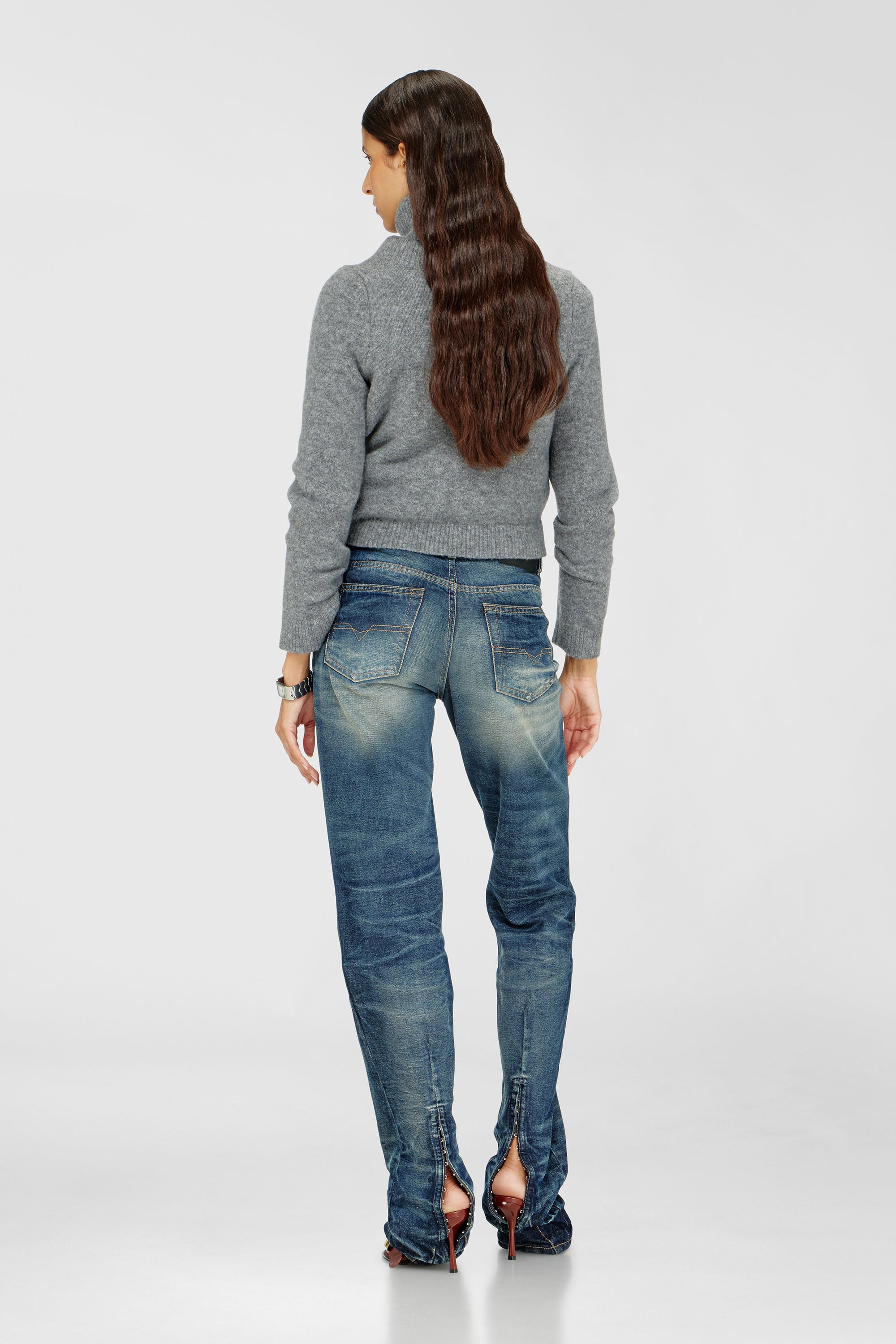 Diesel - Regular Jeans D-Heel 0DBFC Femme, Bleu moyen - Image 3