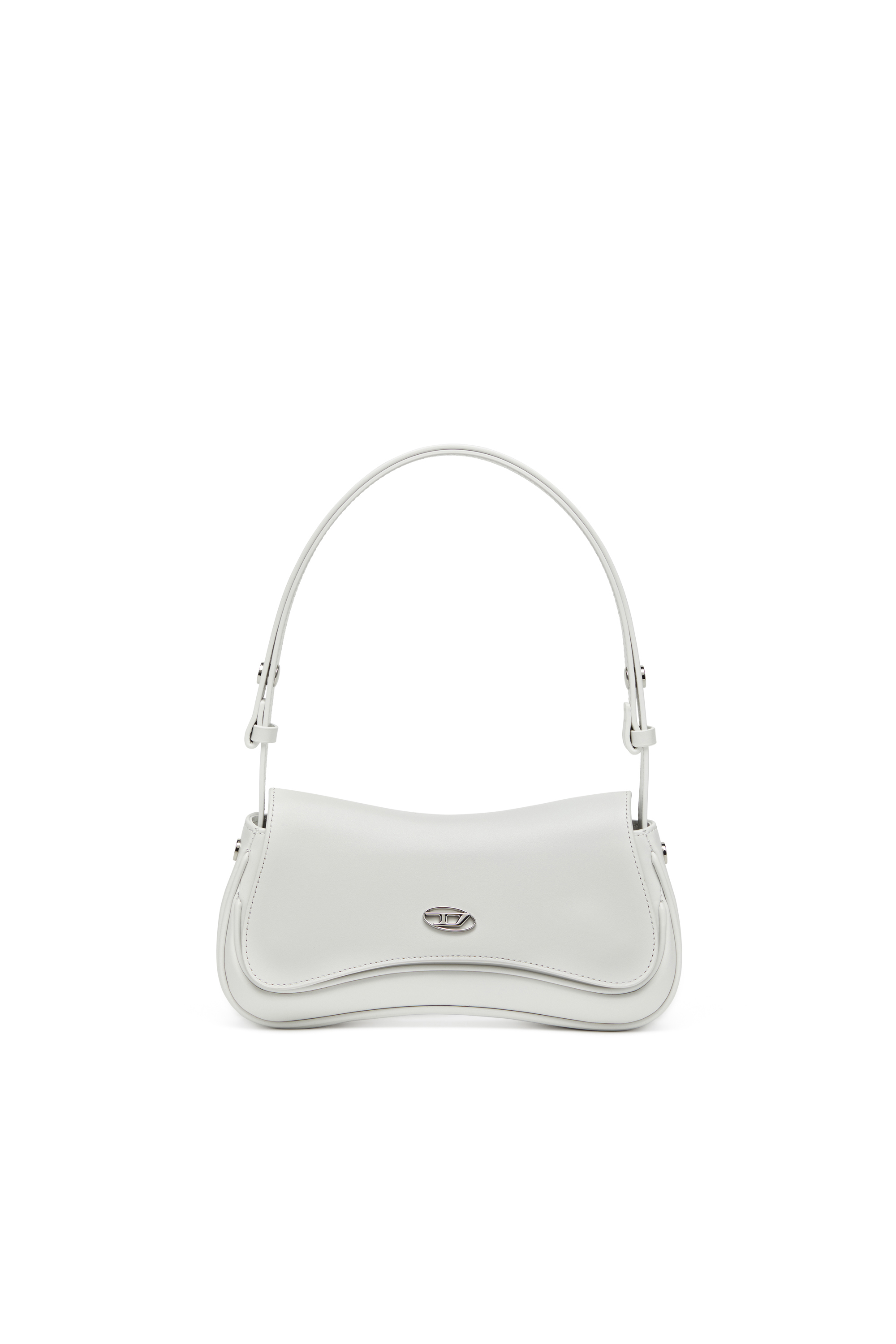 Diesel - PLAY CLUTCH, Play-Sac à bandoulière en cuir semi-brillant Femme in Blanc - 2