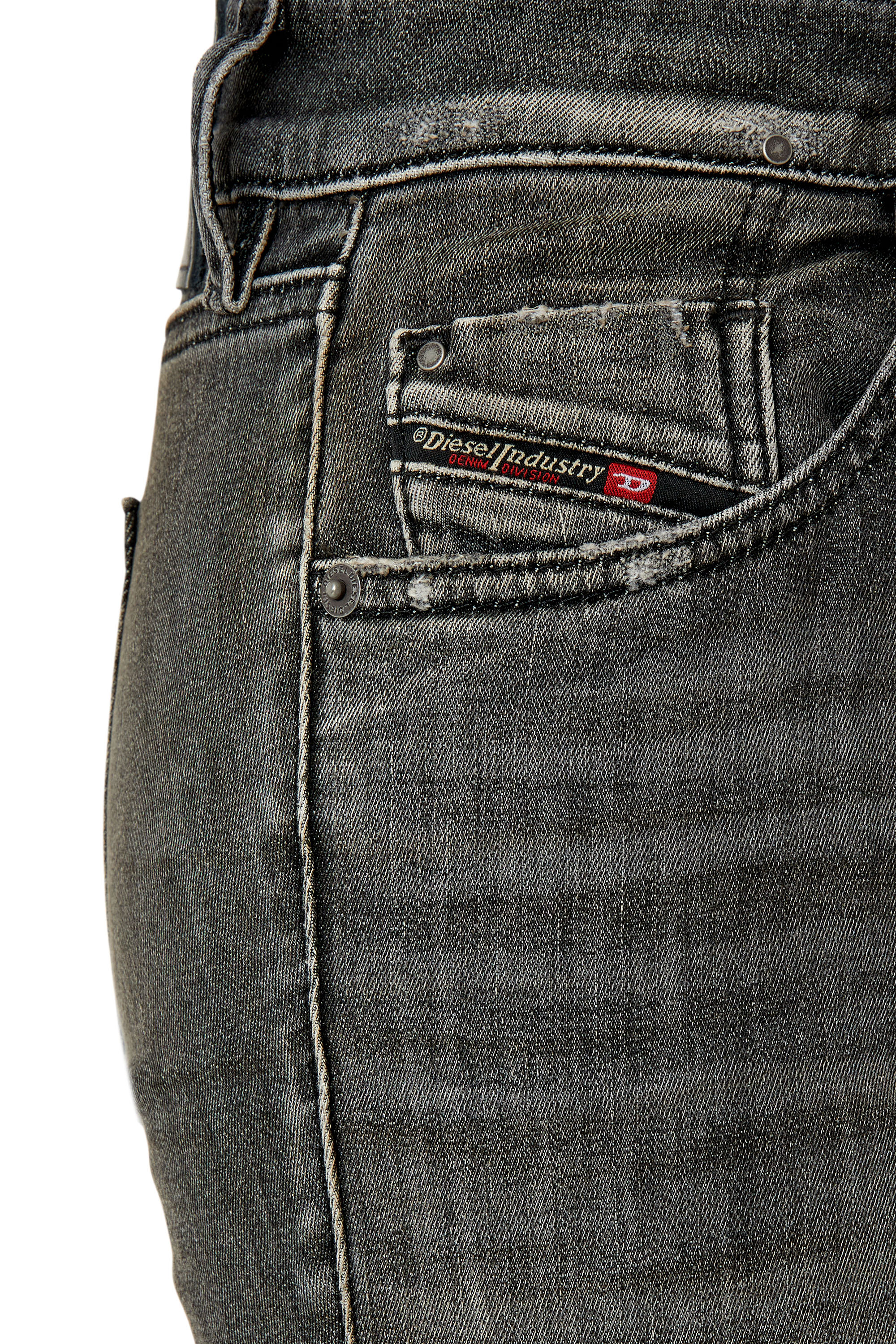 Diesel - Slim D-Ollies JoggJeans&reg; 09F01, Female's Slim D-Ollies JoggJeans&reg; in Black/Dark Grey - 3