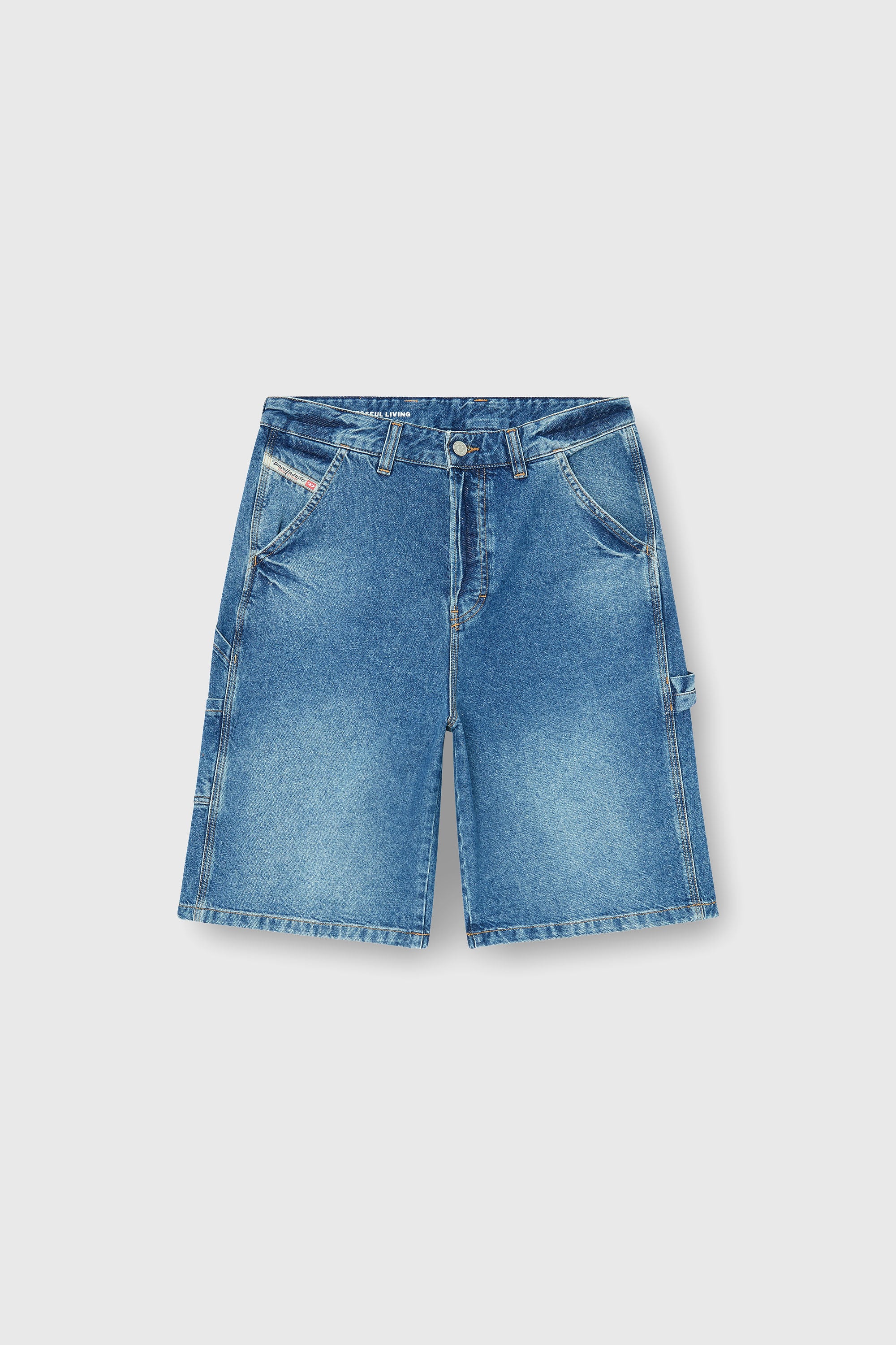 Diesel - D-LIVERY-W-SHORT, Male's Utility-style denim shorts in Blue - 2