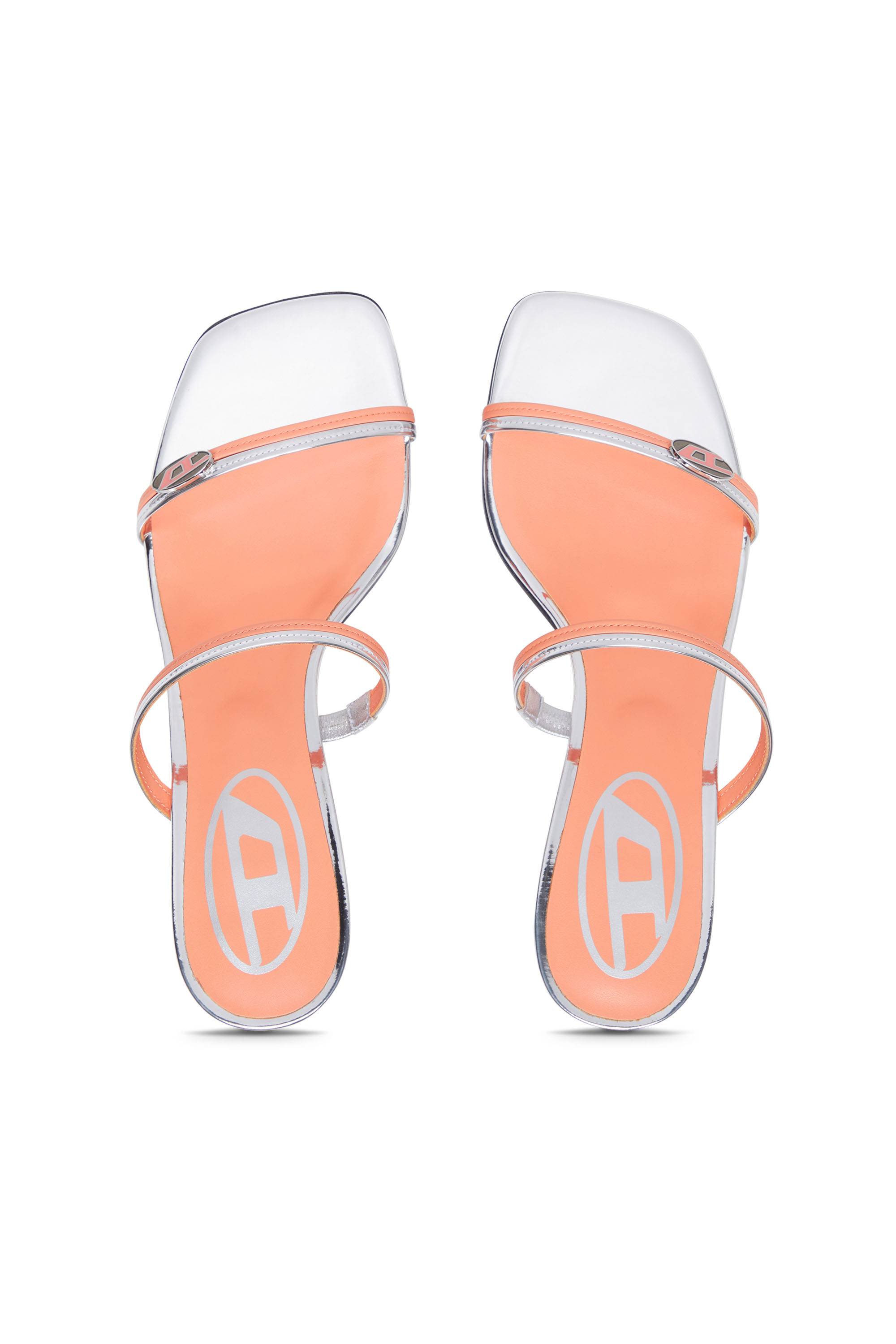 D-KITTIE SD Woman: Strappy sandals in mirrored leather | Diesel