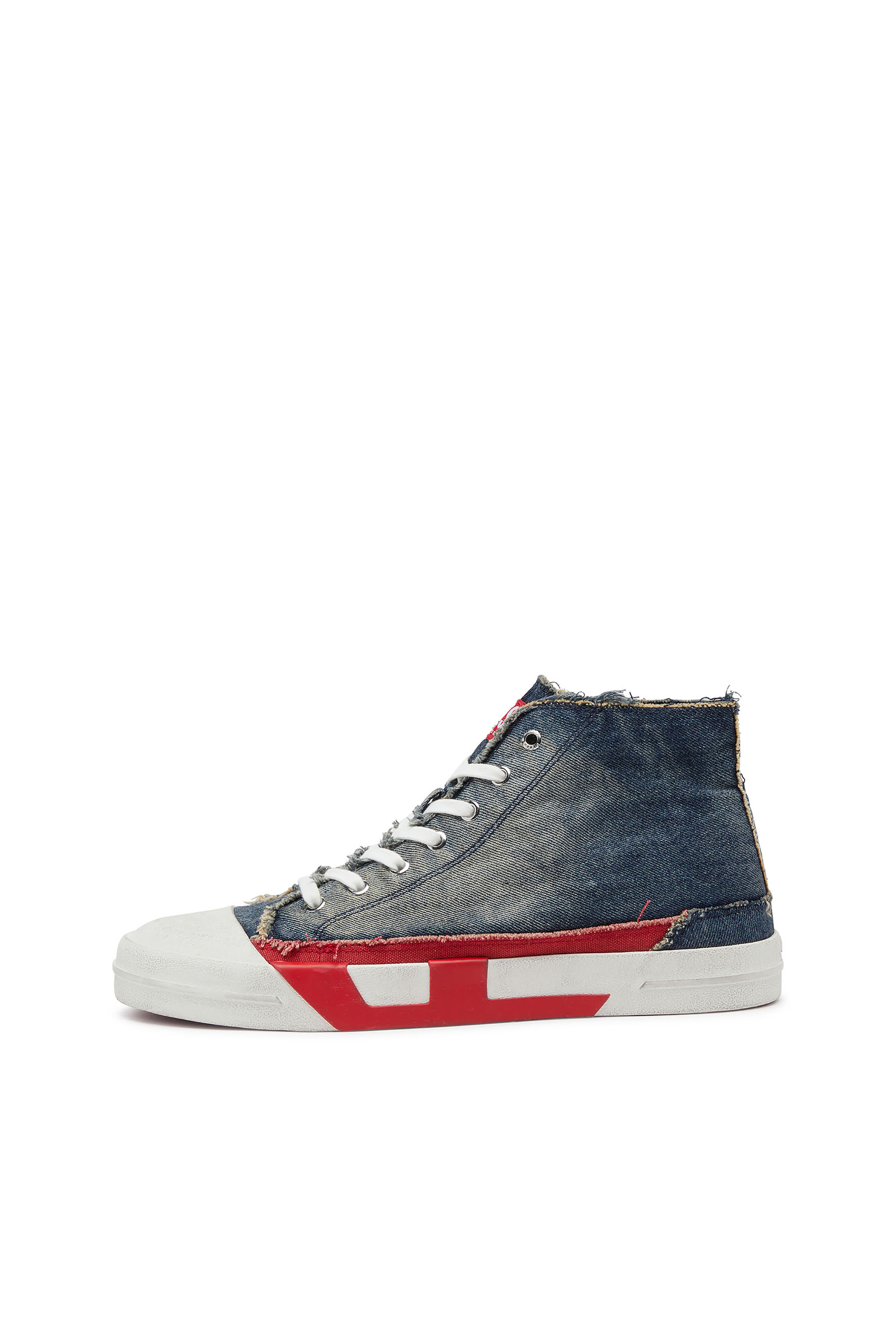 Diesel - S-D-VERSE MID II, D-Verse-Zapatillas de caña alta en denim con logo D Hombre in Azul marino - 2