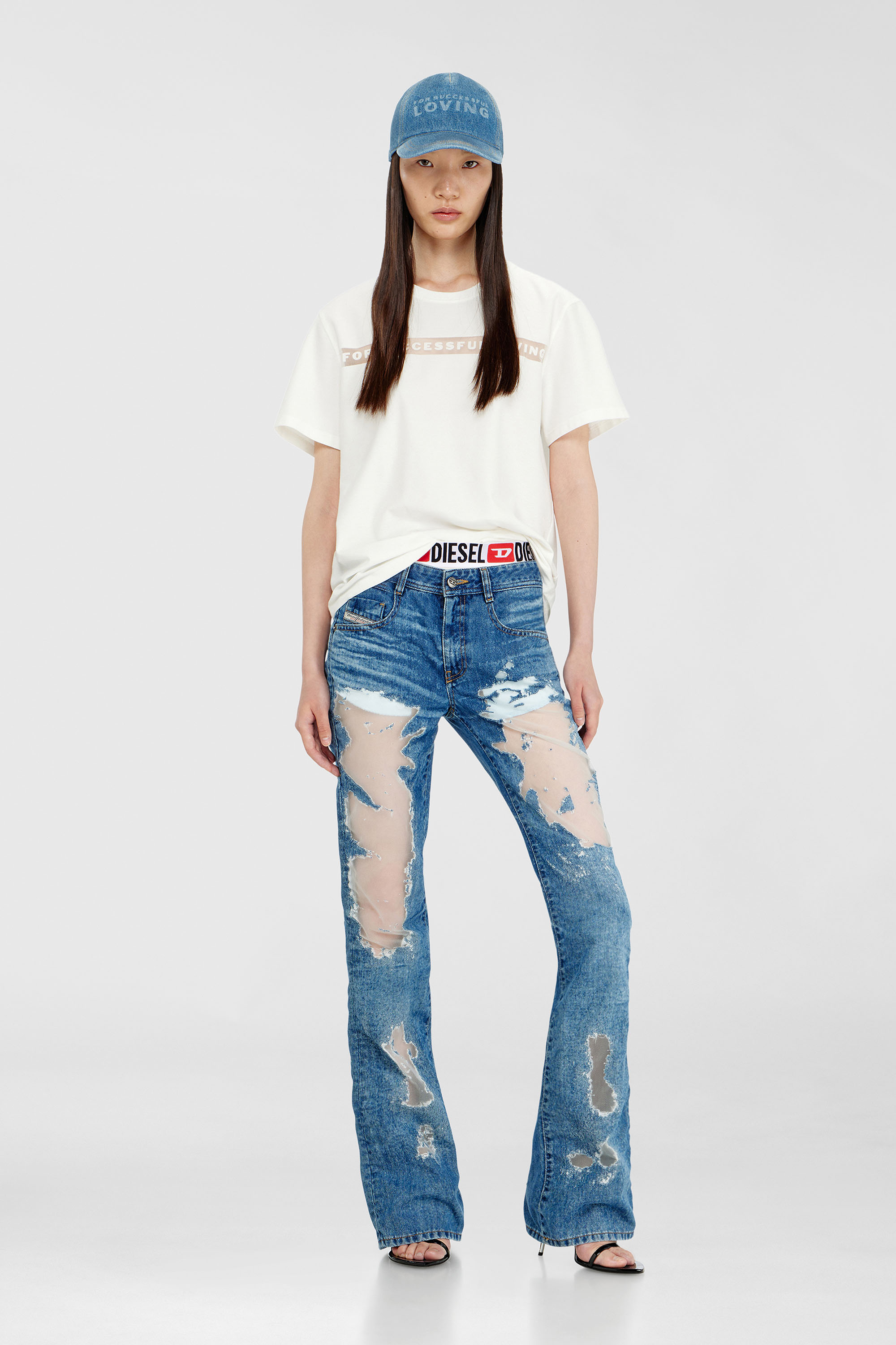 Diesel - PR-T-NOTS-CHI-R, T-shirt avec logo For Successful Loving Mixte in Blanc - 6