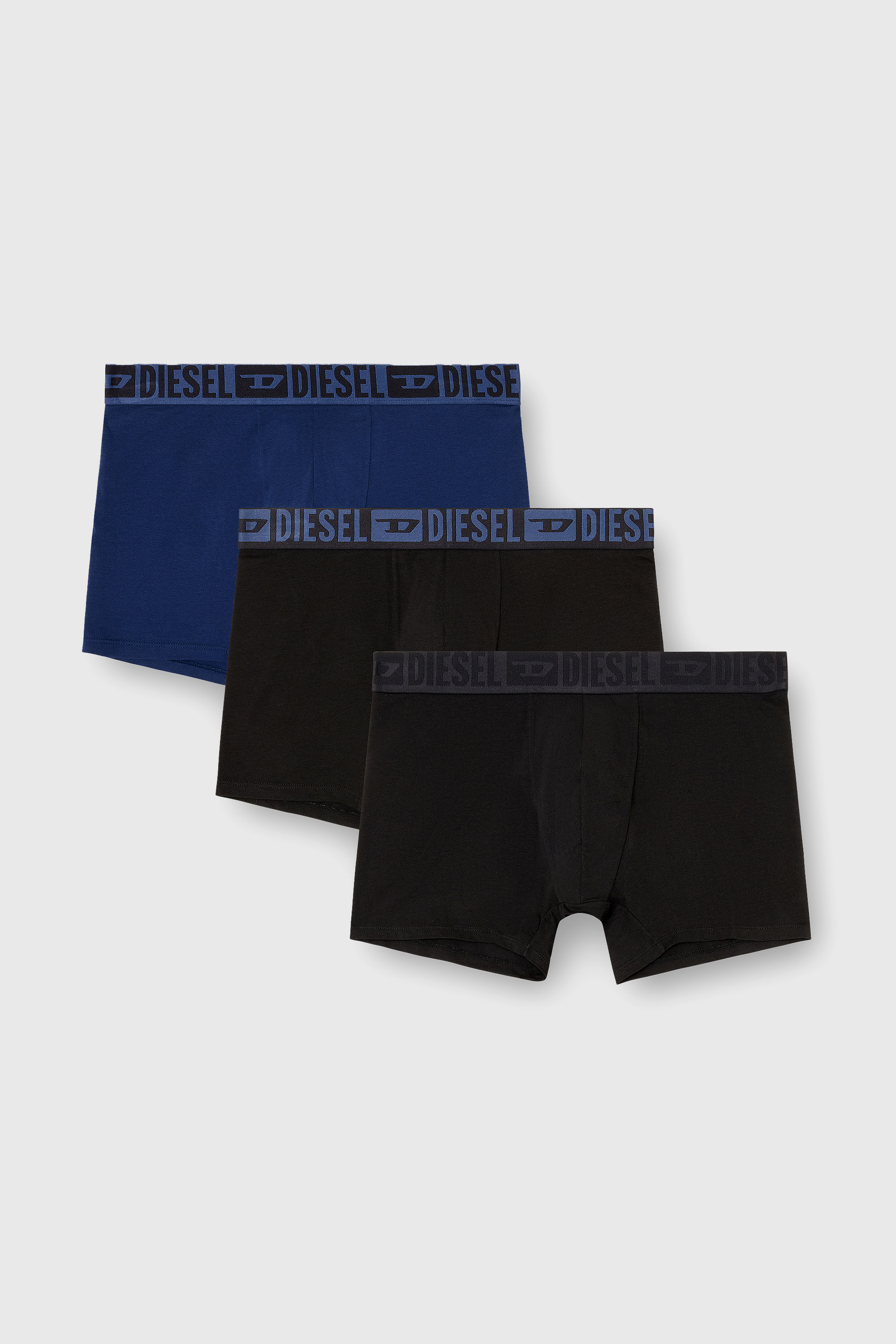 Diesel - SEBASTIAN-D-CORE-3PACK, Male's Three-pack boxer briefs in stretch cotton in Black/Blue - 1