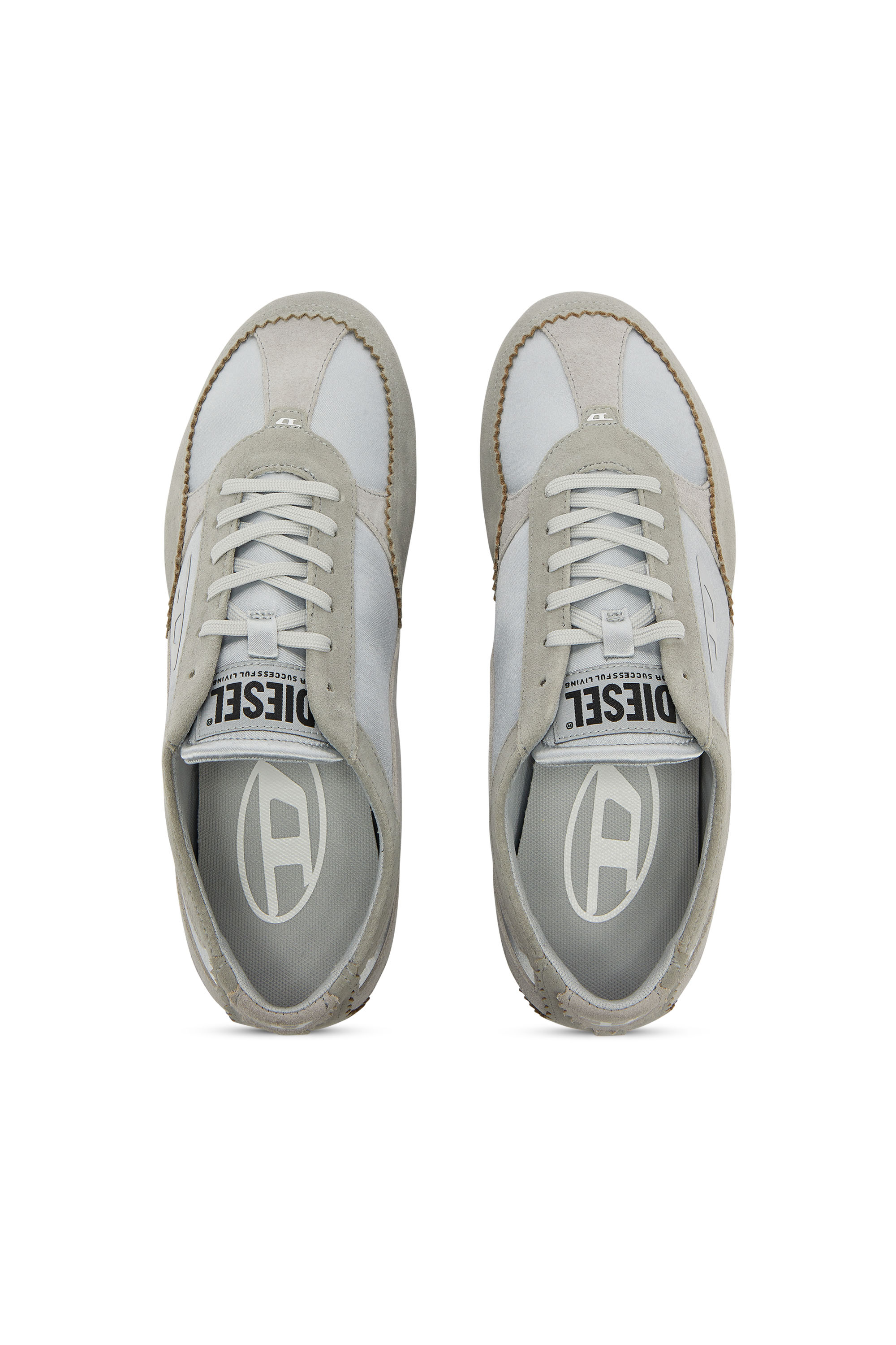 Diesel - D-MILE LOW II W, D-Mile- Zapatillas con superposiciones de ante Mujer in Azul marino - 4