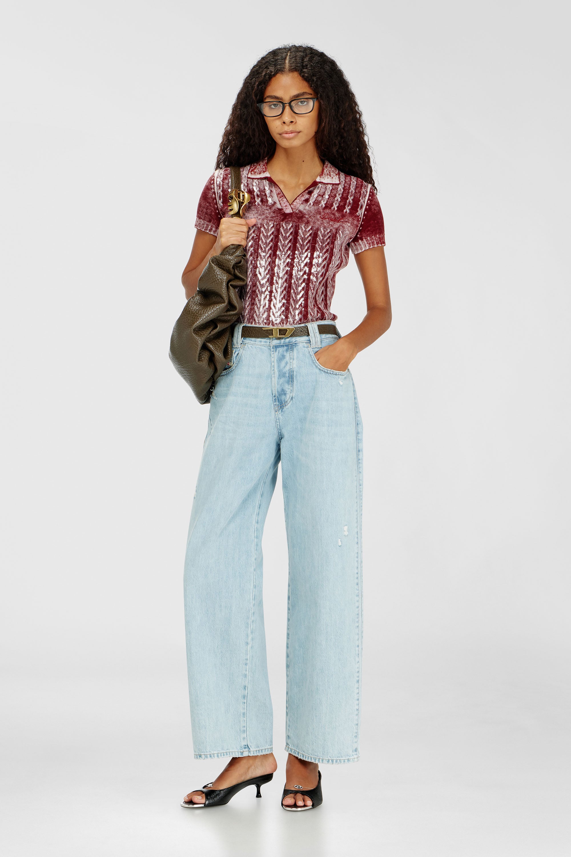 Diesel - Relaxed Jeans 1982 D-Hakou 0TJDF Unisex, Azul Claro - 1