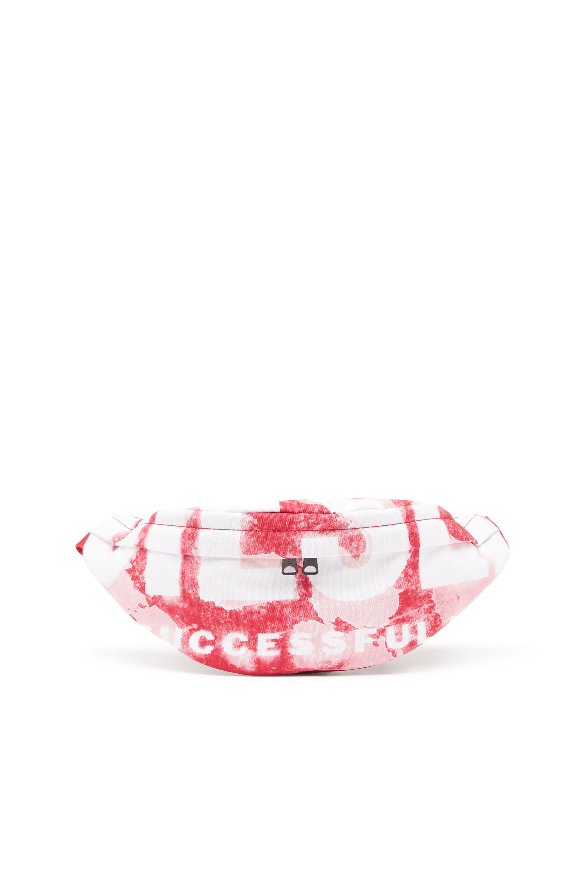 Diesel - RAVE BELTBAG X, Man's Rave Beltbag X - Belt bag in logo-printed fabric in Red - 2