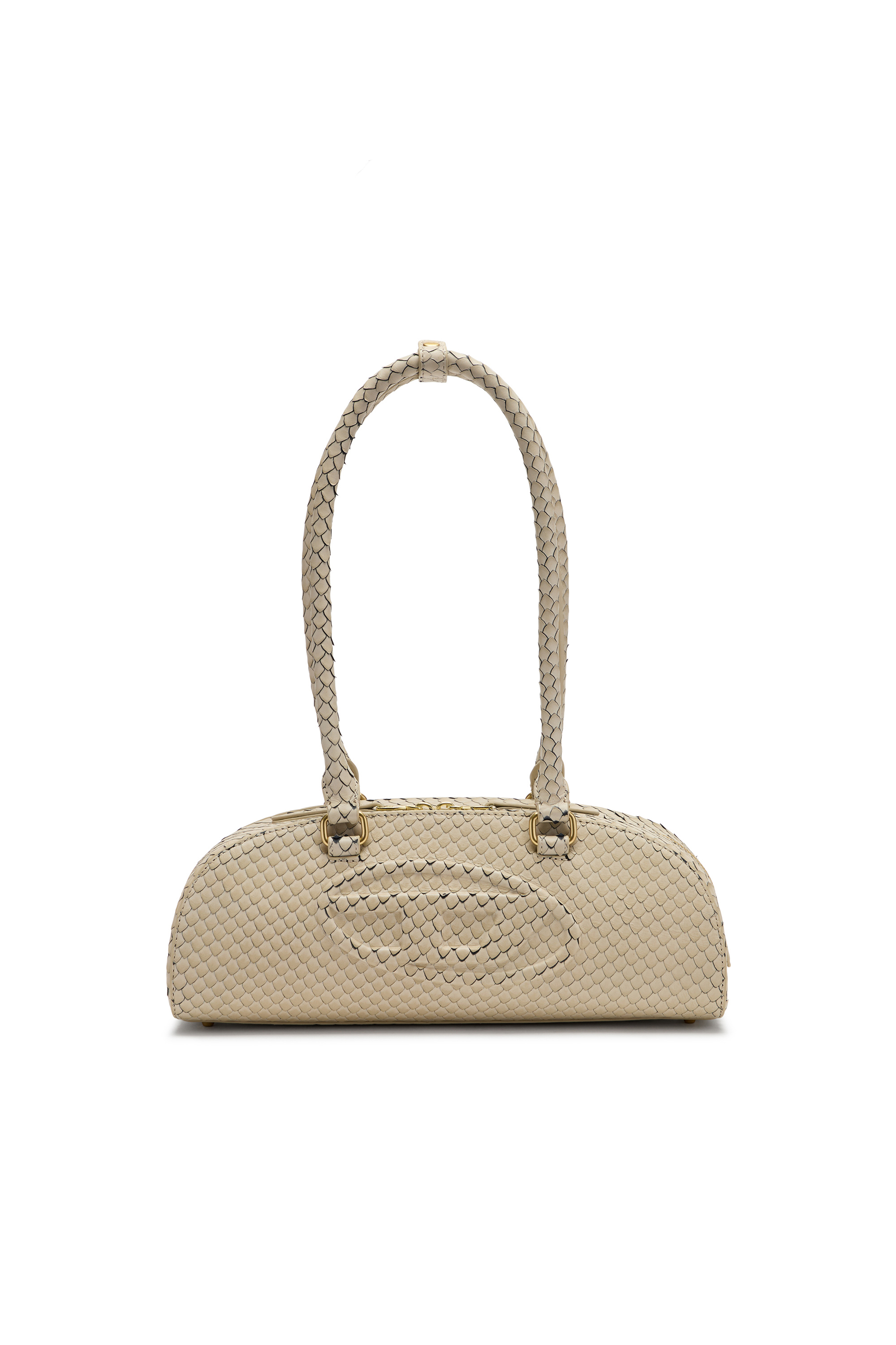 Diesel - 1DR DOME SHOULDER EW, 1DR Dome-Bolso bowling alargado en piel texturizada Mujer in Beige - 2