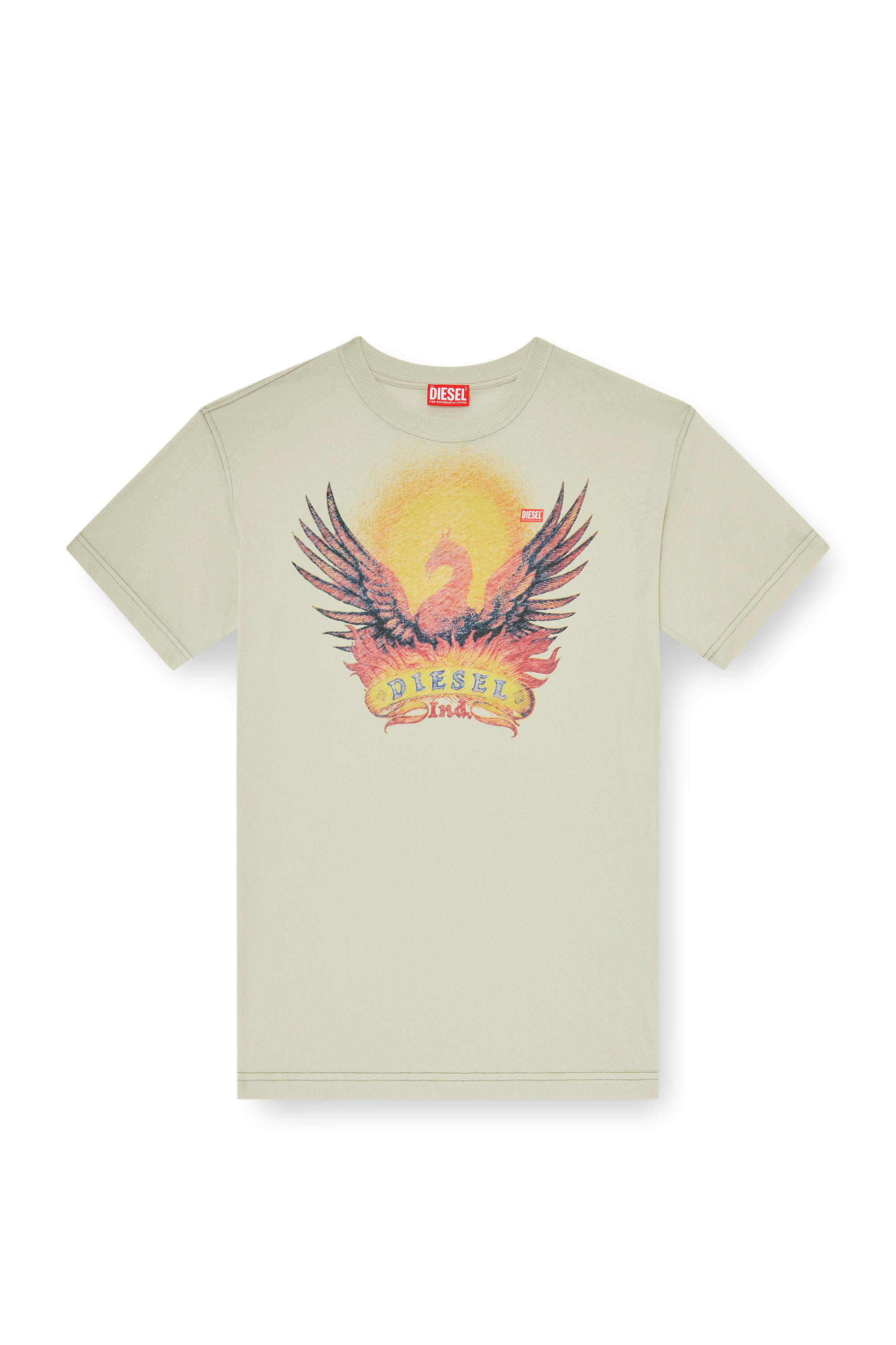 Diesel - T-NORM-AA1, Male's Regular T-shirt with Phoenix print in null - 3