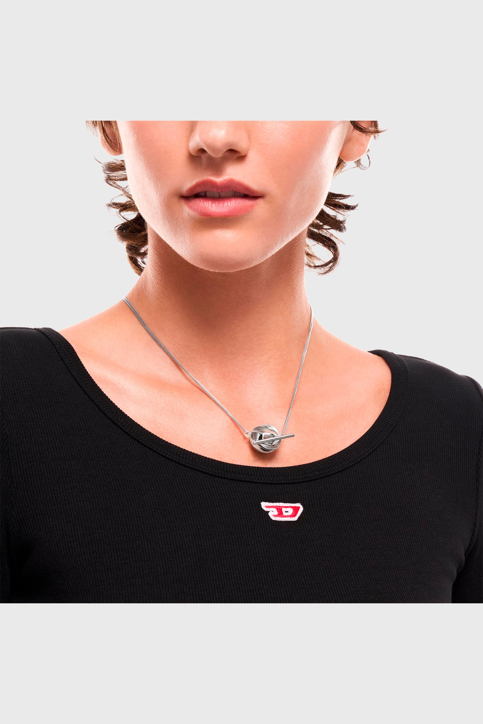 Diesel - DX1716040, Collar con colgante de acero inoxidable Unisex in Plateado - 4