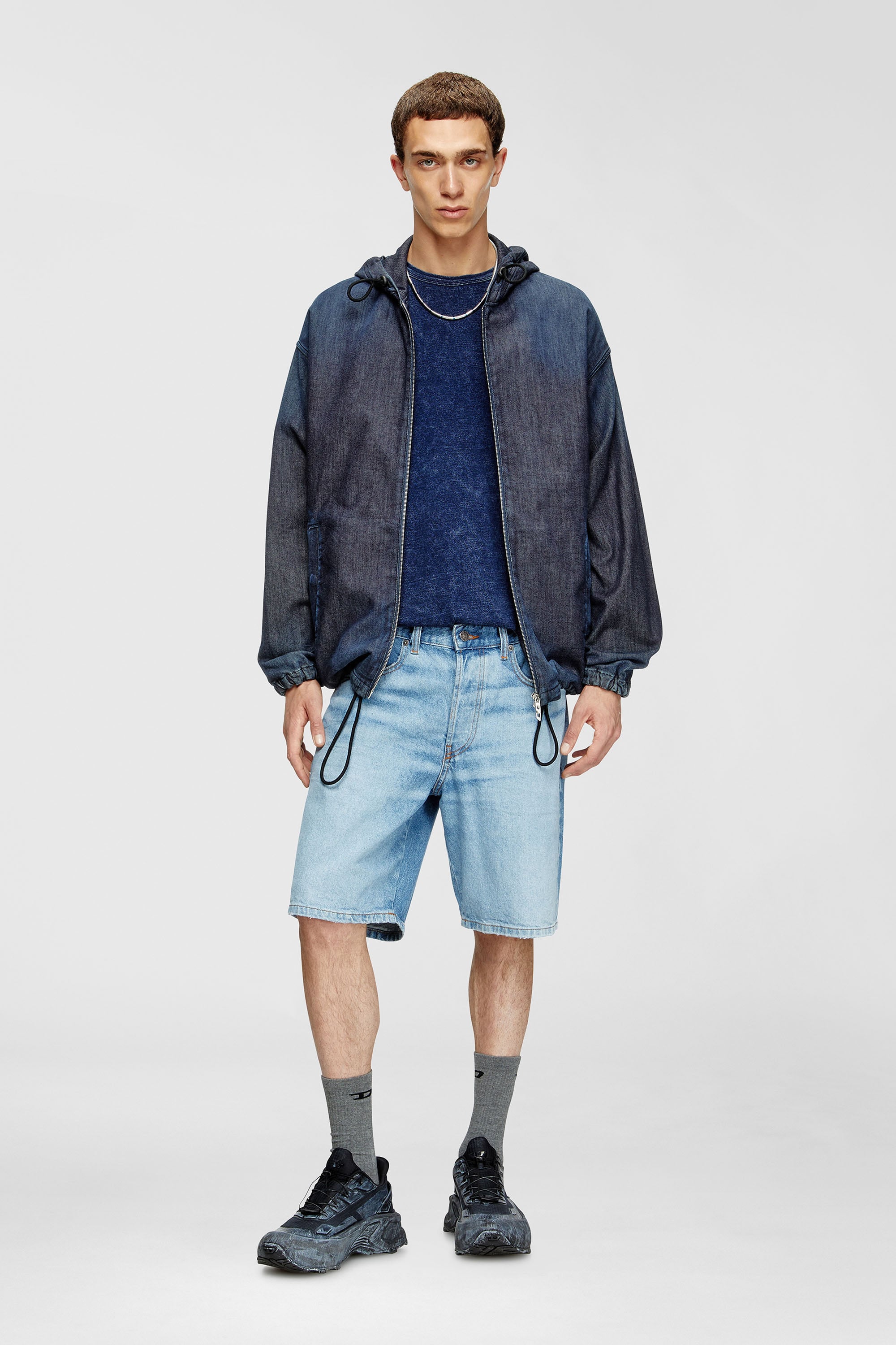 Diesel - SKM-D-TENNIS-CREW-17,5, Male's Three-pack ribbed socks with D logo in Grey/White - 2