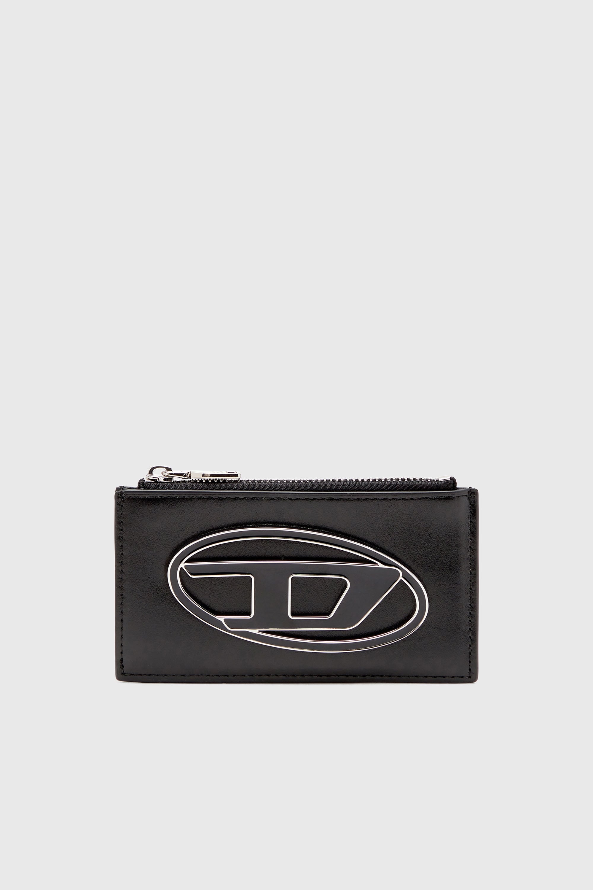 Diesel - 1DR CARD HOLDER III, Tarjetero plano de cuero napa Mujer in Negro - 1