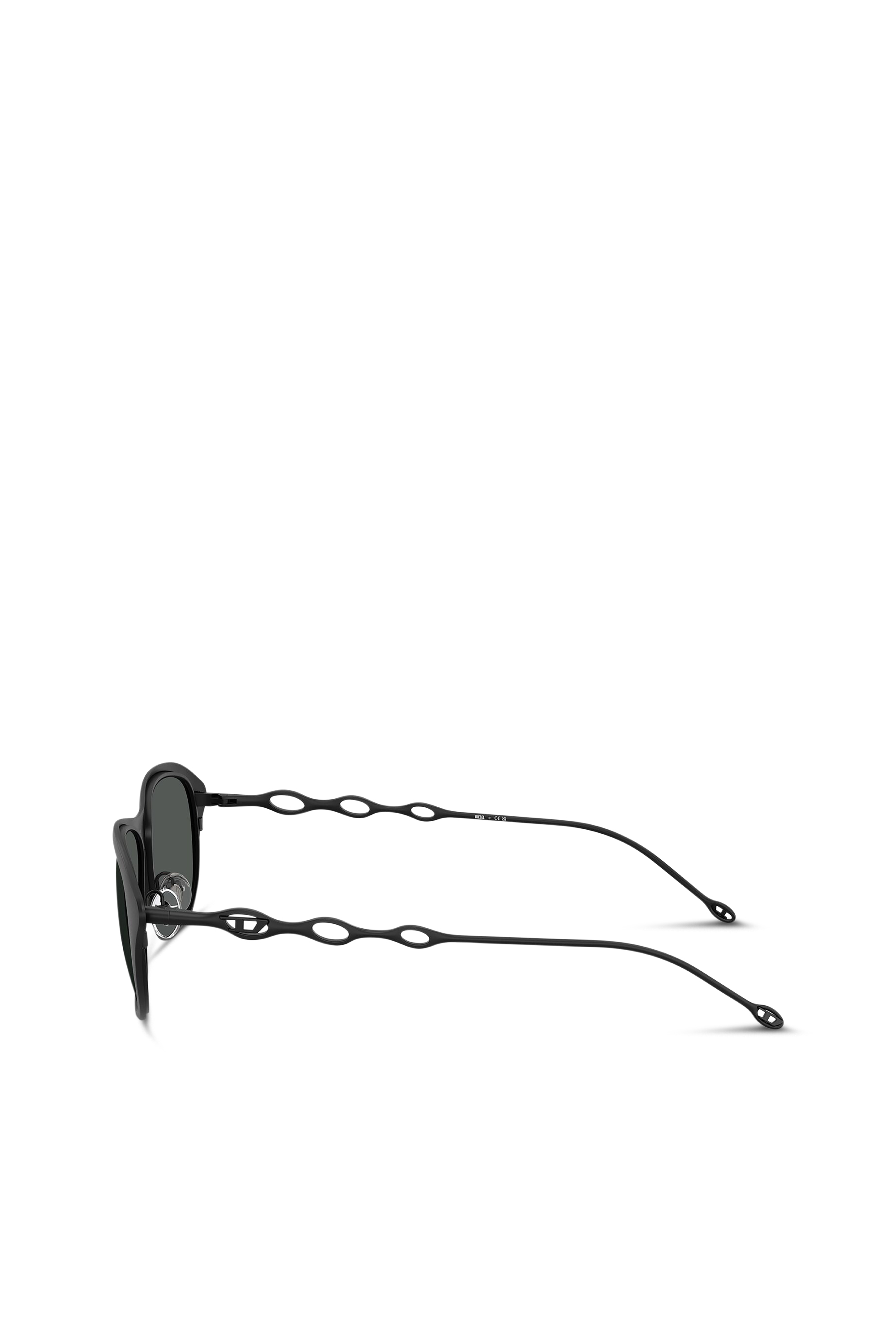 Diesel - 0DL1011, Unisex's Rectangle sunglasses in Black/Green - 3