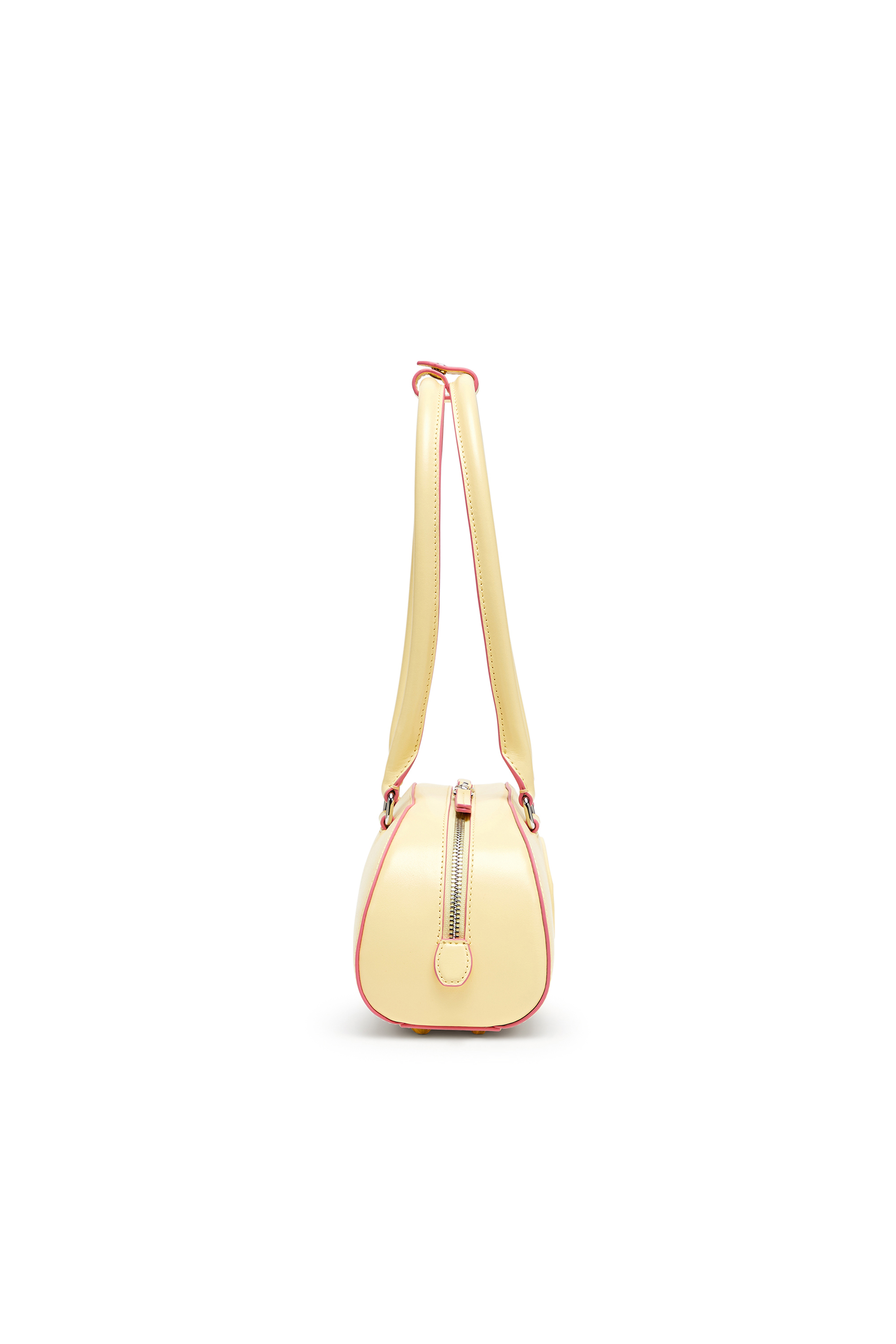 Diesel - 1DR DOME SHOULDER EW, Female's 1DR Dome - Elongated bowling bag in leather in Yellow - 4