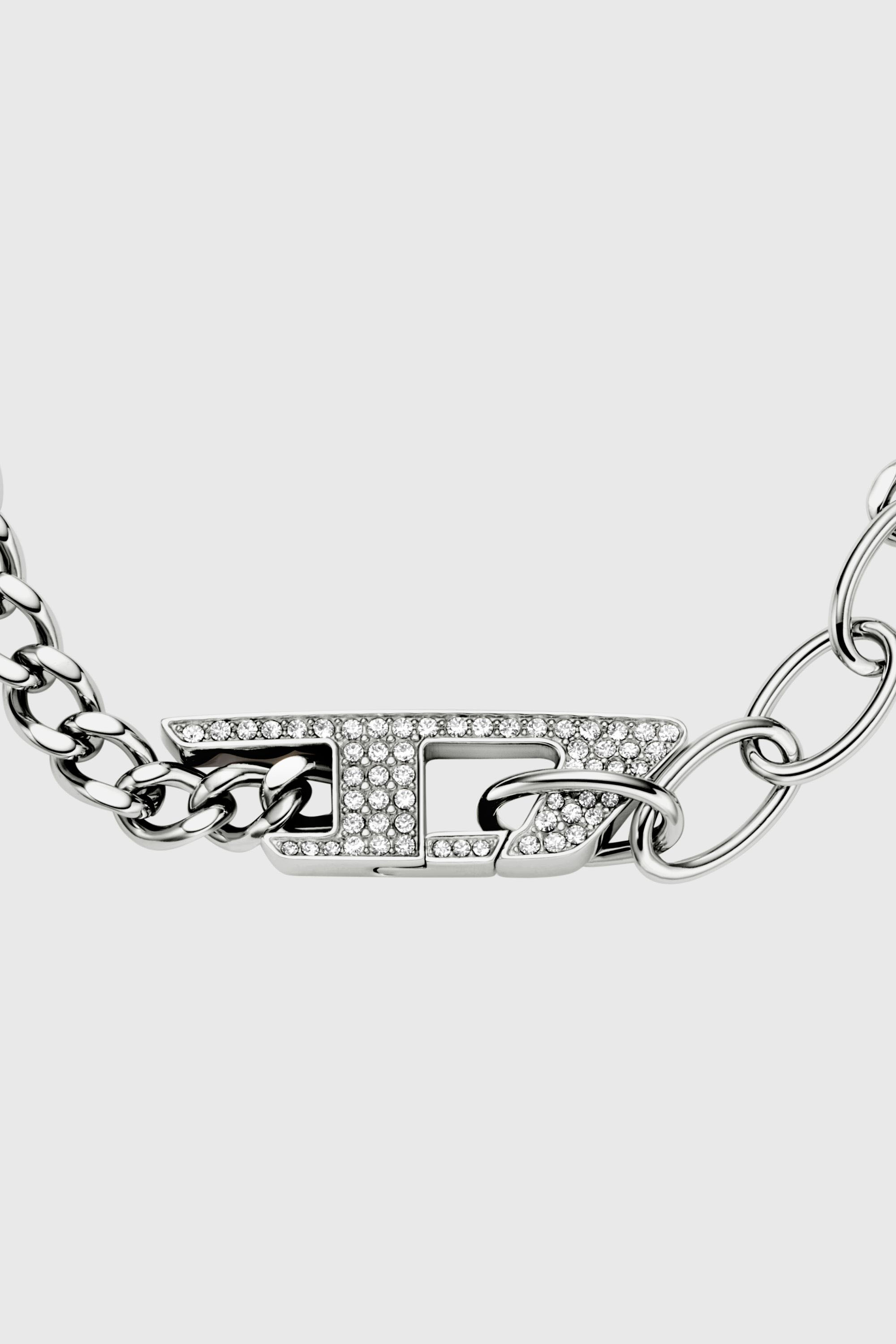 Diesel - DX1627040 JEWELLERY, Pulsera de cadena de acero inoxidable con brillo Unisex in Plateado - 2