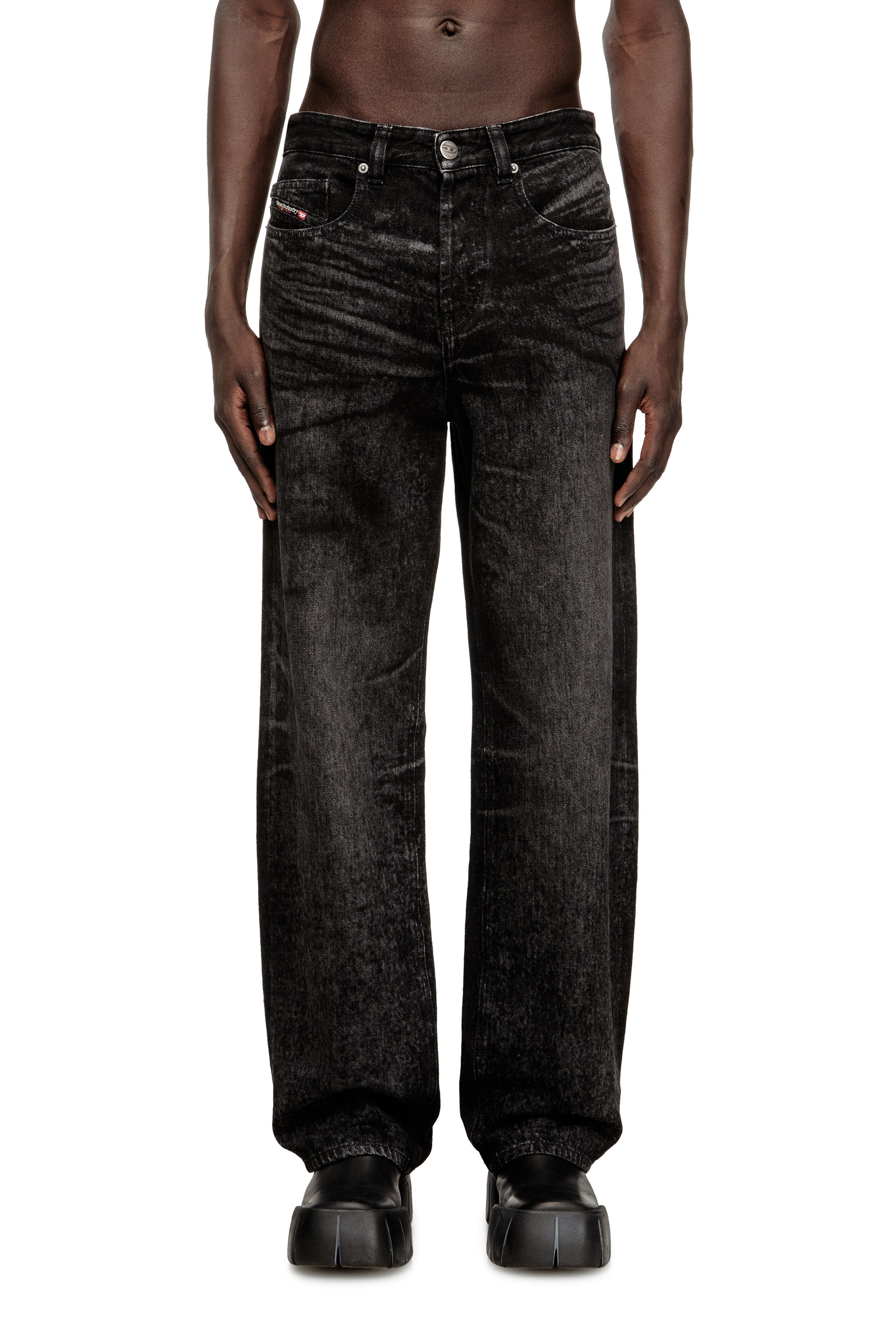 Diesel - Male's Relaxed Jeans 2001 D-Macro 007DB, Black/Dark Grey - 2