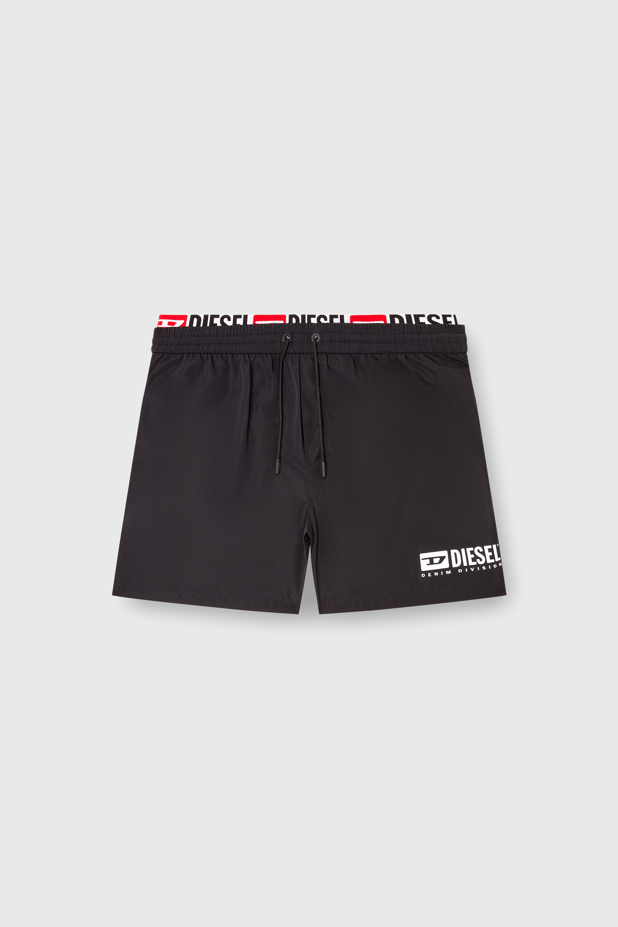Diesel - VISPER-41-D-CORE, Short de bain court avec imprim&eacute; logo Homme in Noir - 4