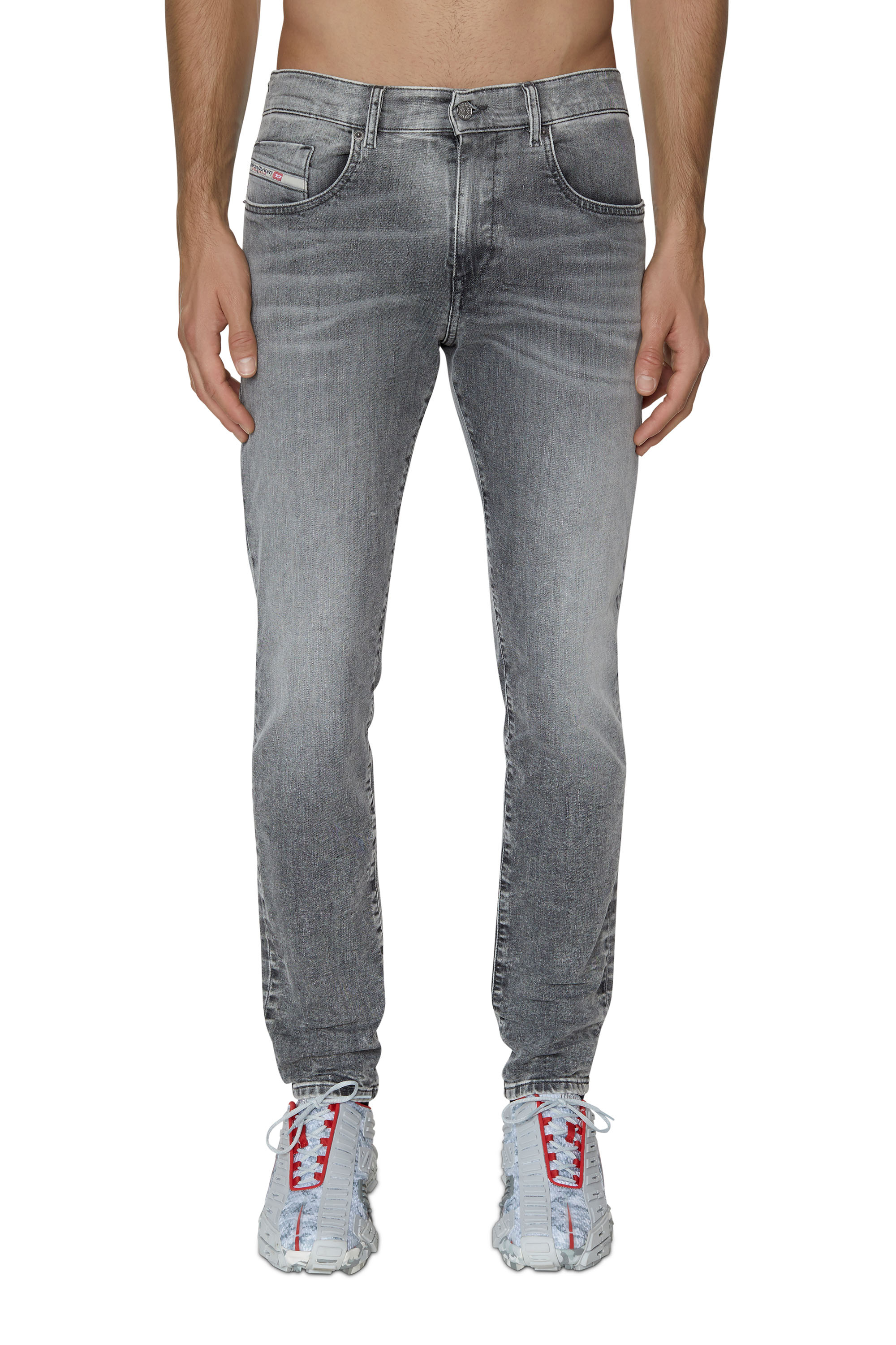 D-STRUKT-Z-T 09D53 Man: Slim Black/Dark grey Jeans | Diesel
