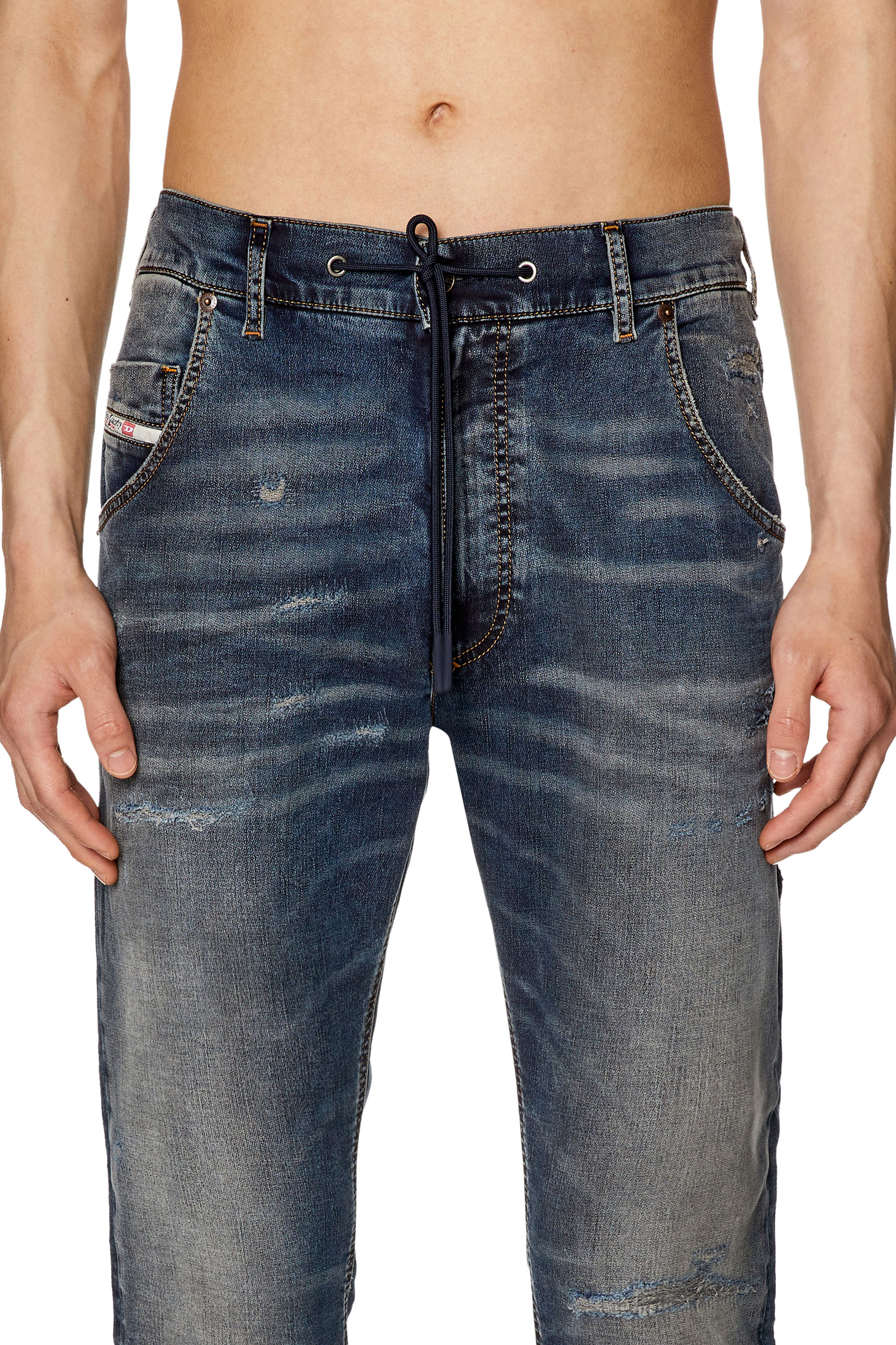 Men's Regular Jeans | Dark Blue | Diesel 2030 D-Krooley Joggjeans®