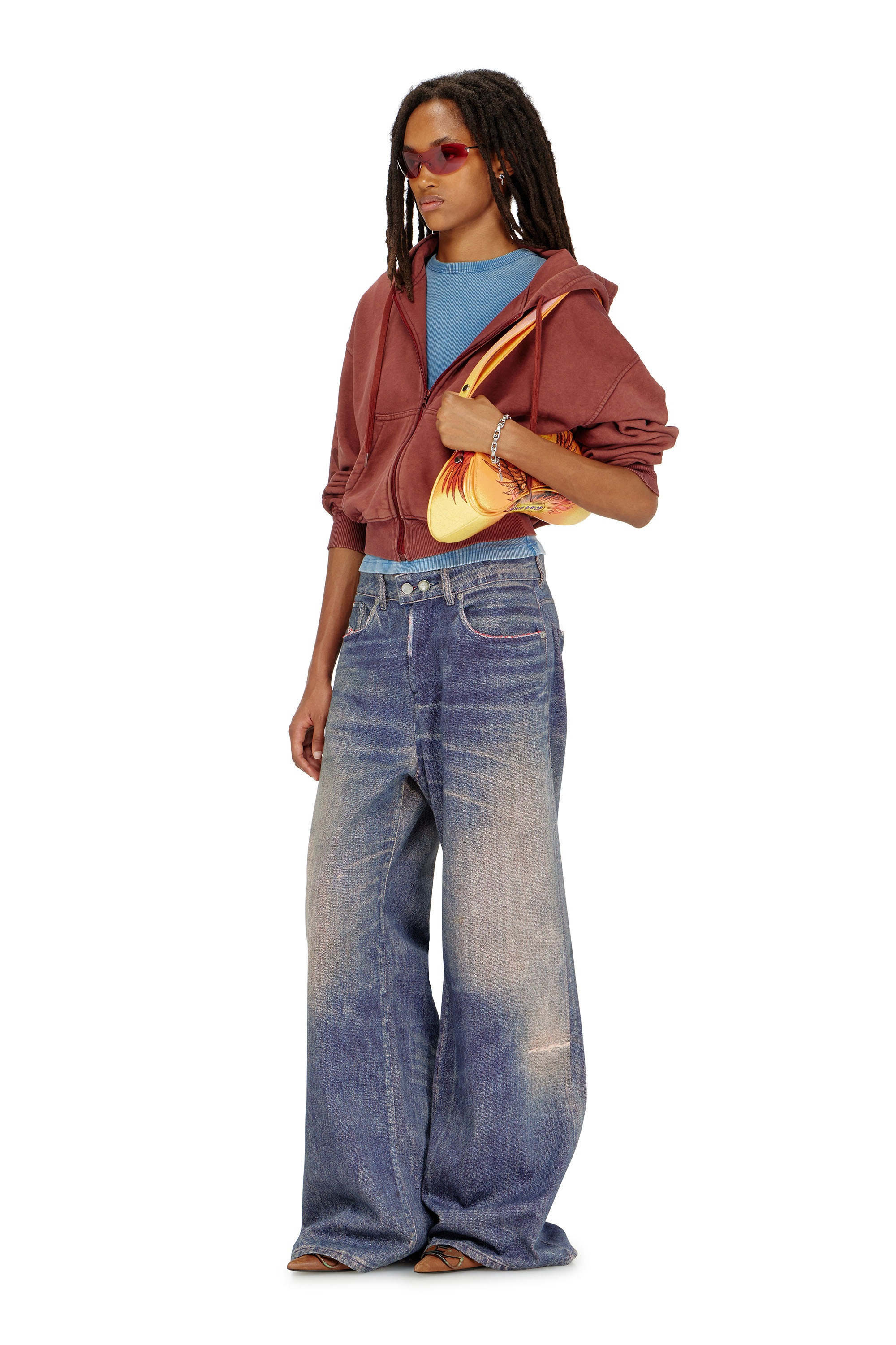 Diesel - Woman's Relaxed Jeans 1996 D-Sire 09P95, Dark Blue - 1