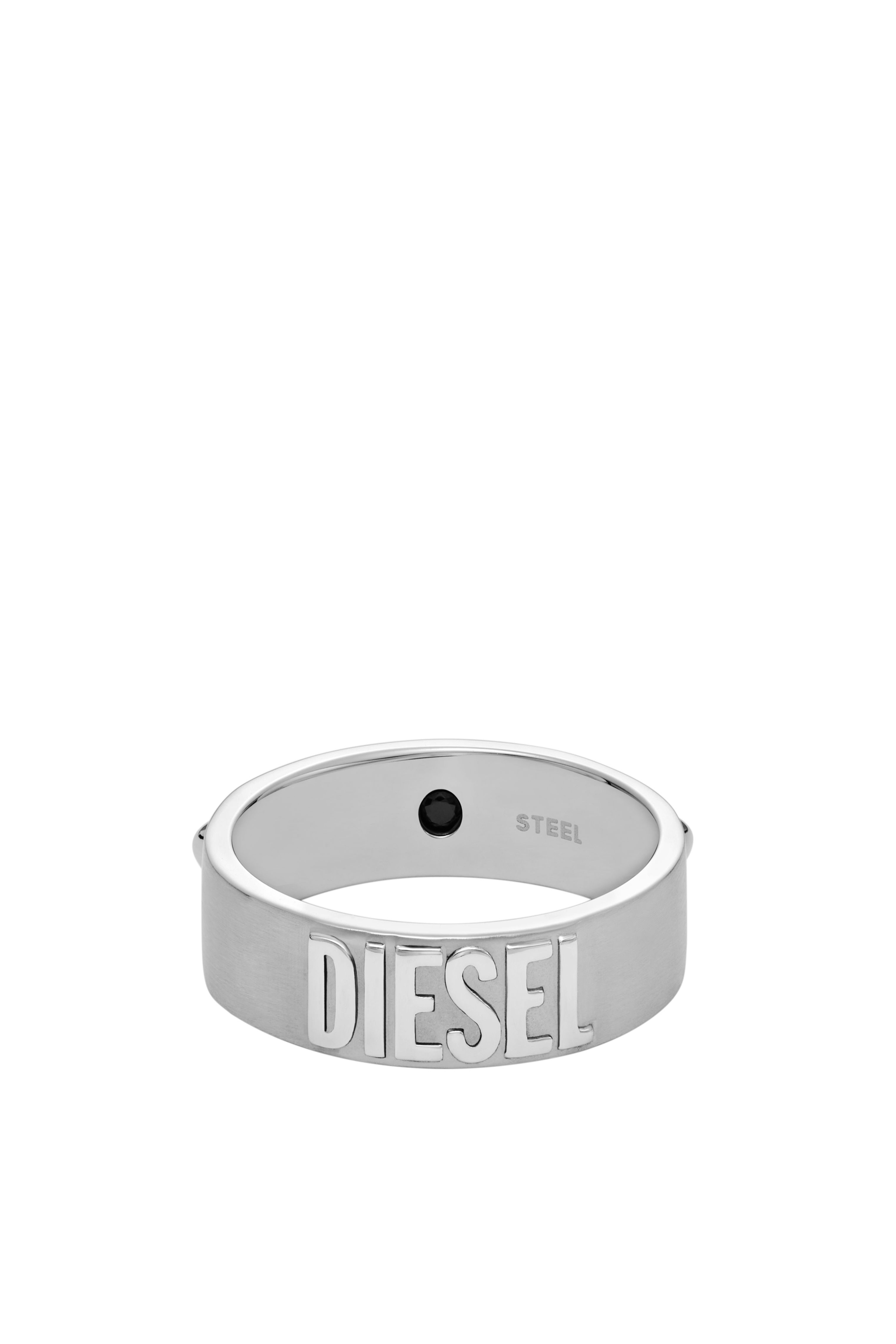 ☆DIESEL☆ D logo silver ring DL1349040 Women's D Logo Sterling Silver Band Ring | Silver | Diesel
