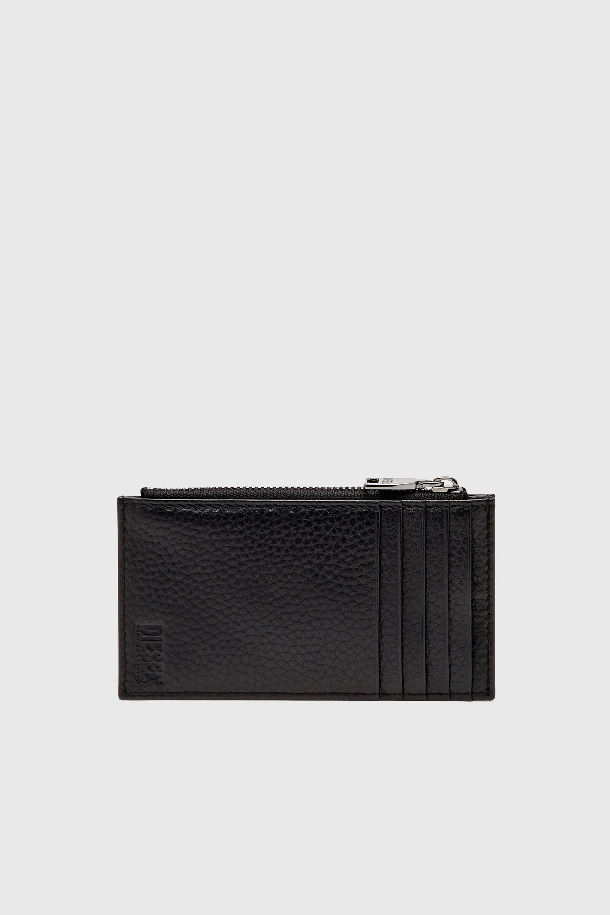 Diesel - HISSU EVO CARD HOLDER III, Porte-cartes plat en cuir grain&eacute; Homme in Noir - 2