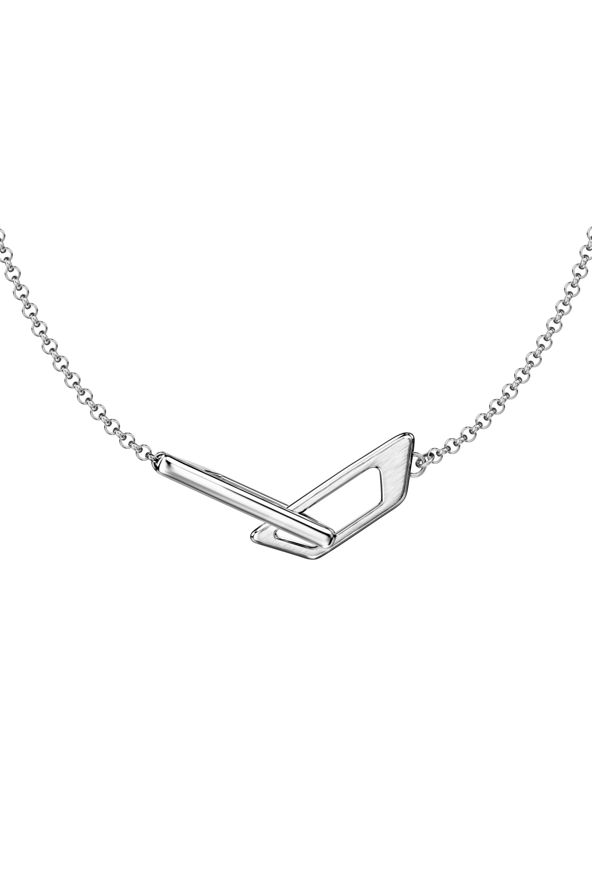 Diesel - DX1727040, Unisex's Stainless Steel Band Necklace in Silver - 2