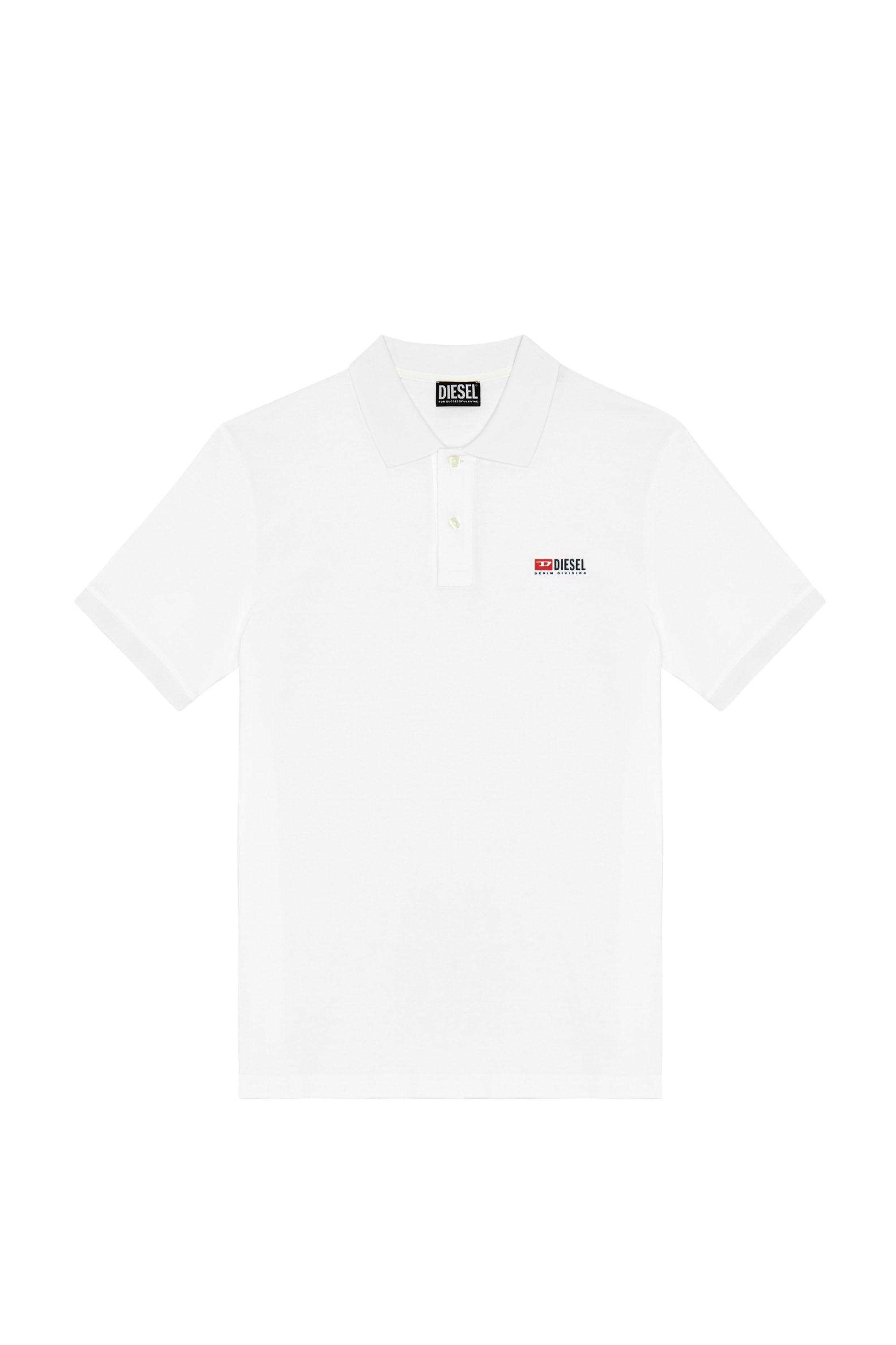 T-SMITH-DIV Polo shirt with 3D logo | White | Diesel