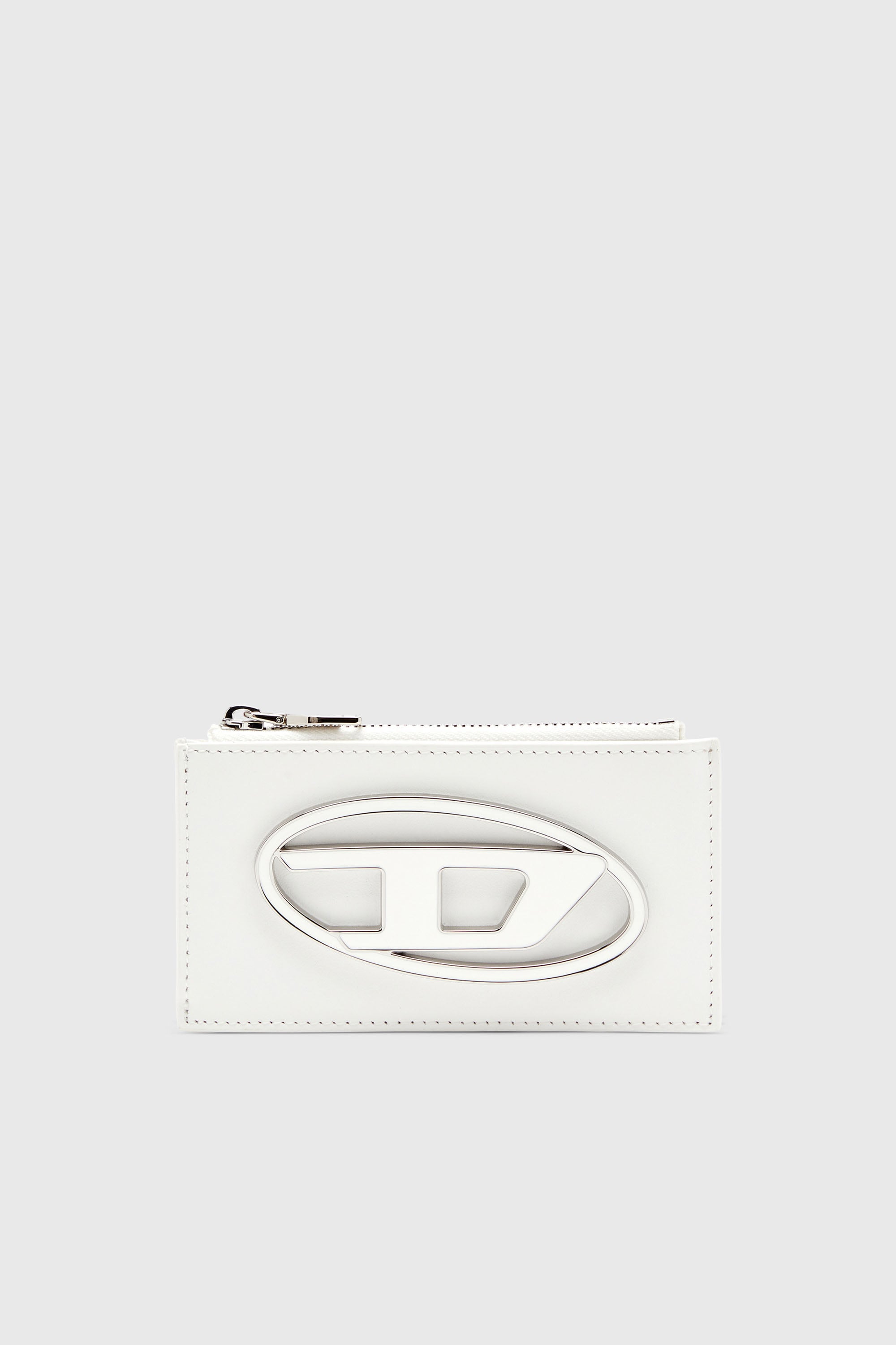 Diesel - 1DR CARD HOLDER III, Tarjetero plano de cuero napa Mujer in Blanco - 1