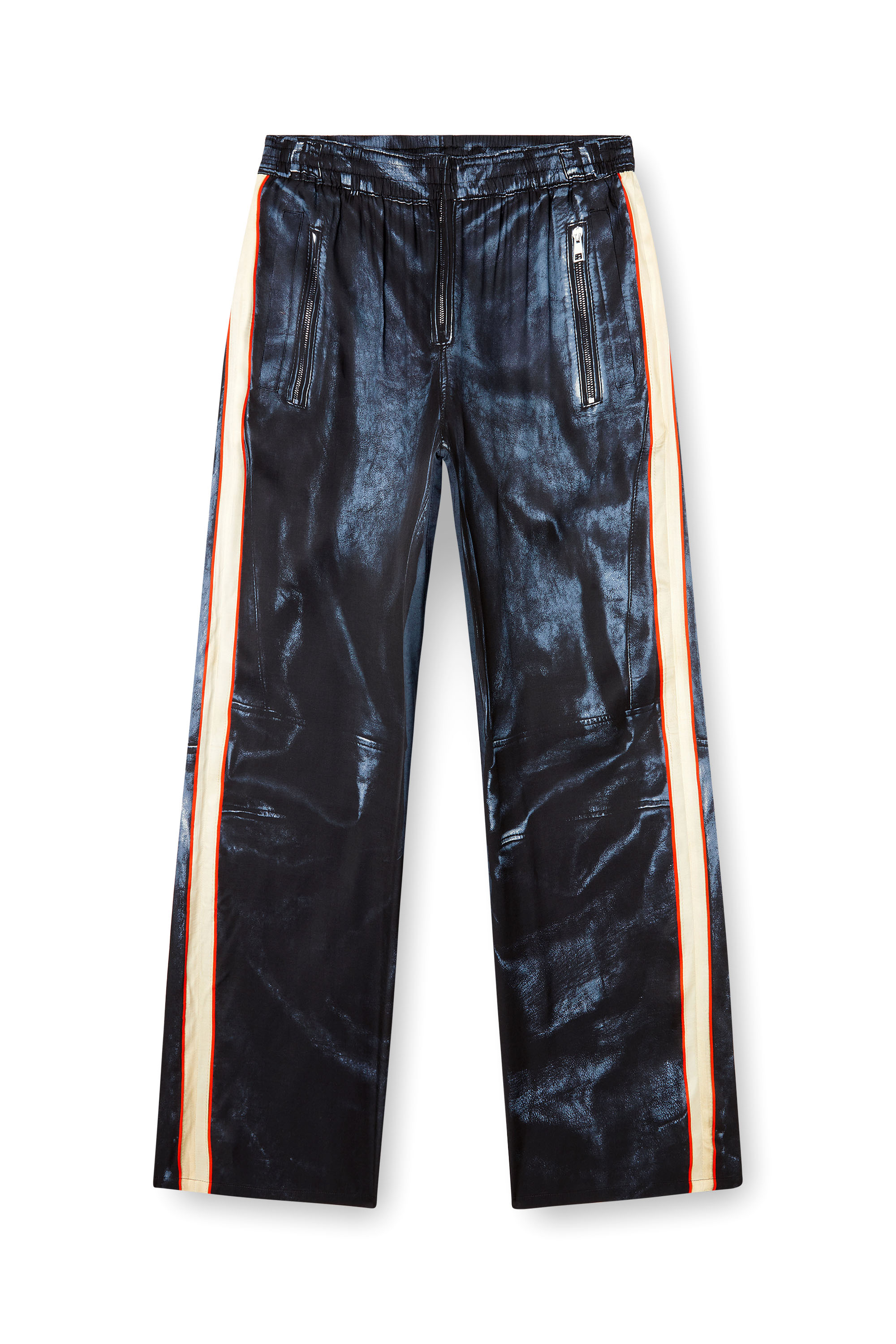 Diesel - P-THECKS-NMAN, Pantalon en viscose à imprimé de motard Homme in Polychrome - 4
